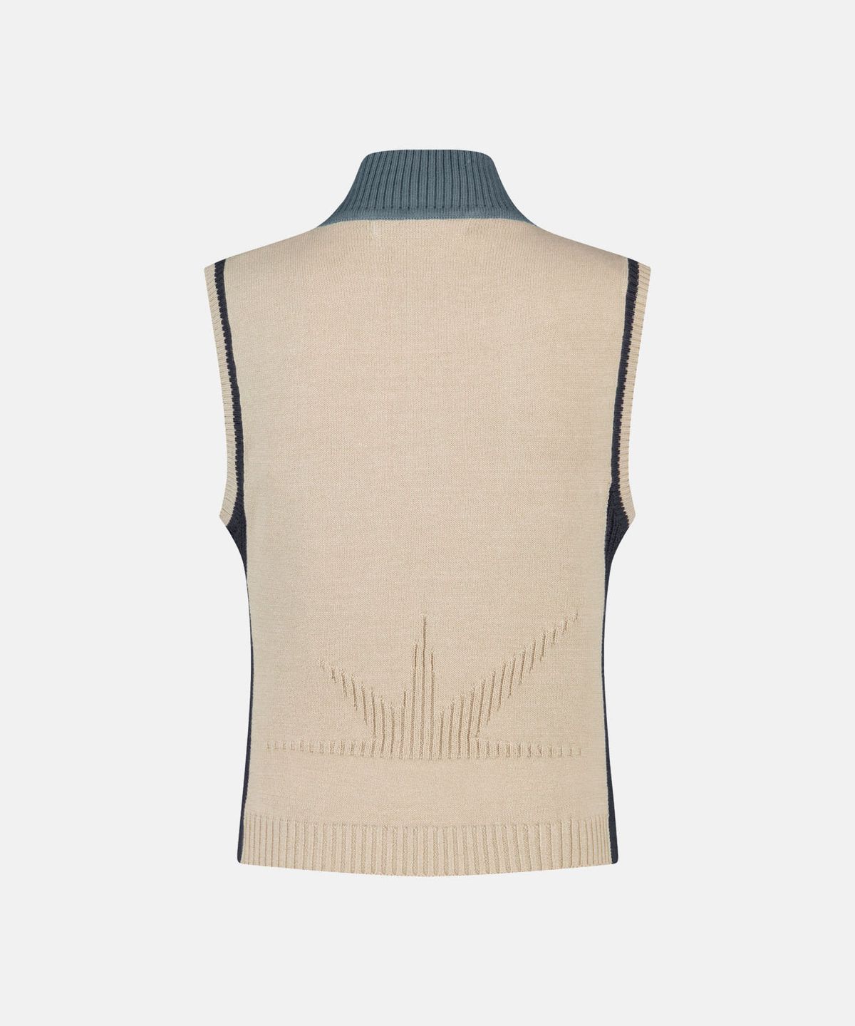 썬러브투어(SUNLOVETOUR) W High Neck Full Zip Knit Vest Grey