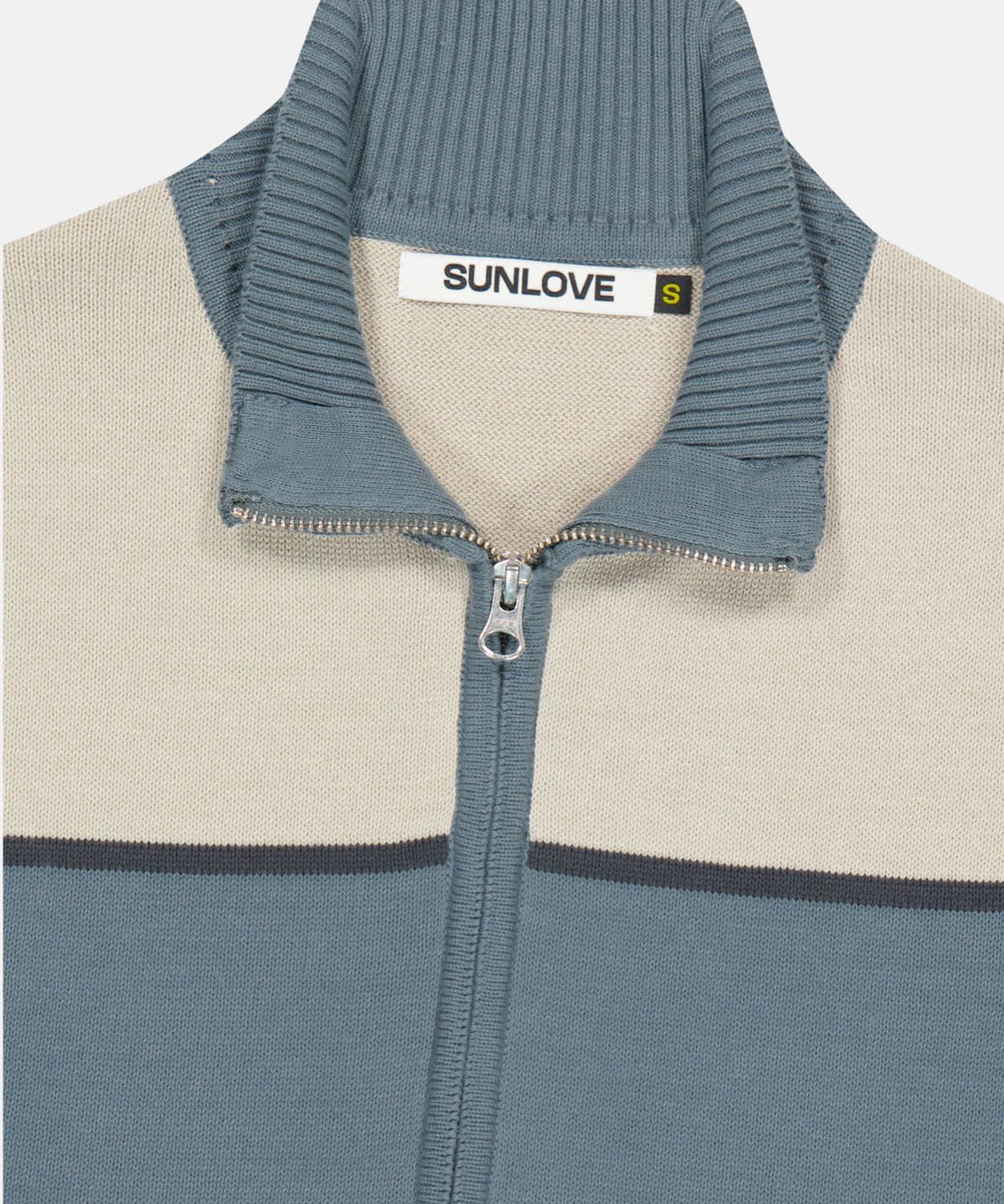 썬러브투어(SUNLOVETOUR) W High Neck Full Zip Knit Vest Grey