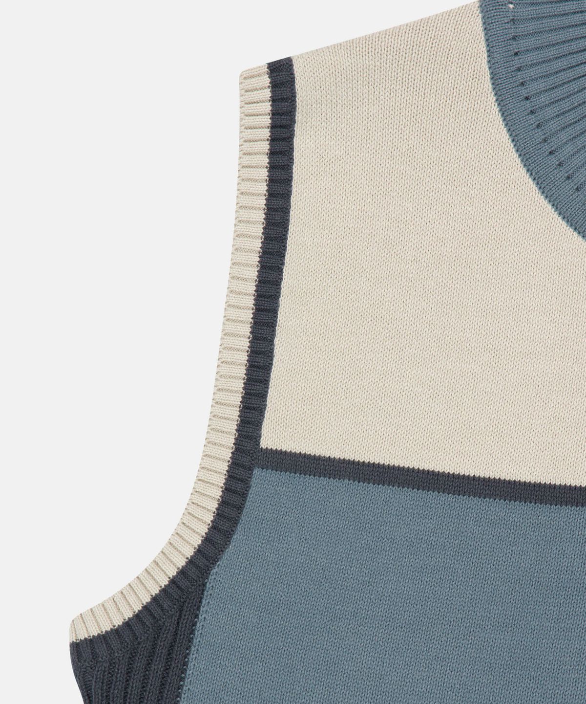 썬러브투어(SUNLOVETOUR) W High Neck Full Zip Knit Vest Grey