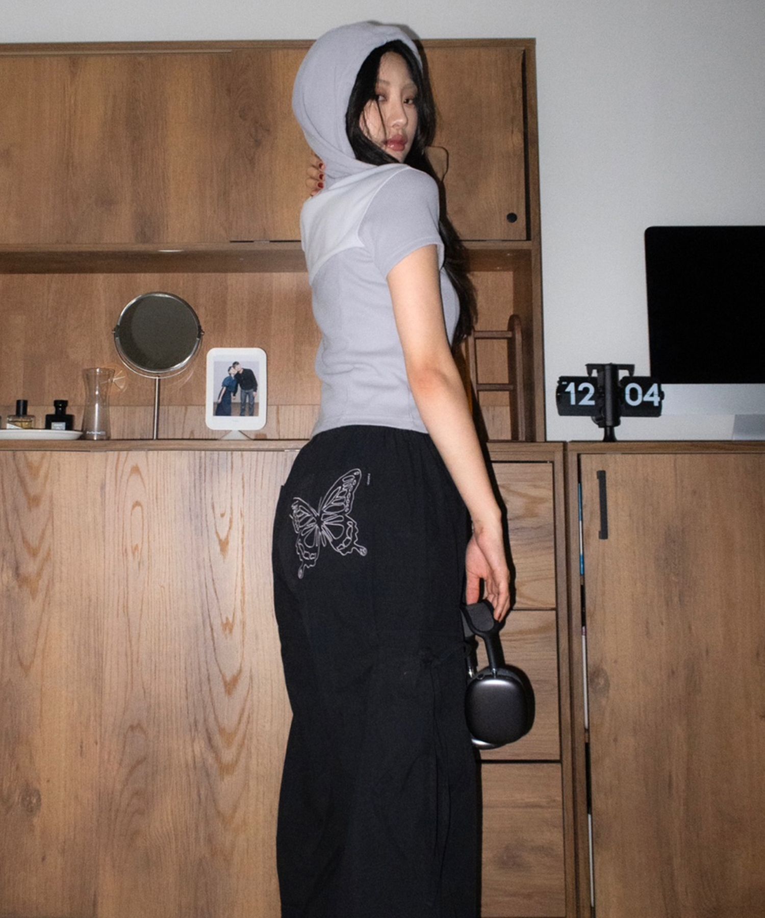 MUSINSA | FANCY CLUB [NF] Ribbon Cargo Parachute Pants