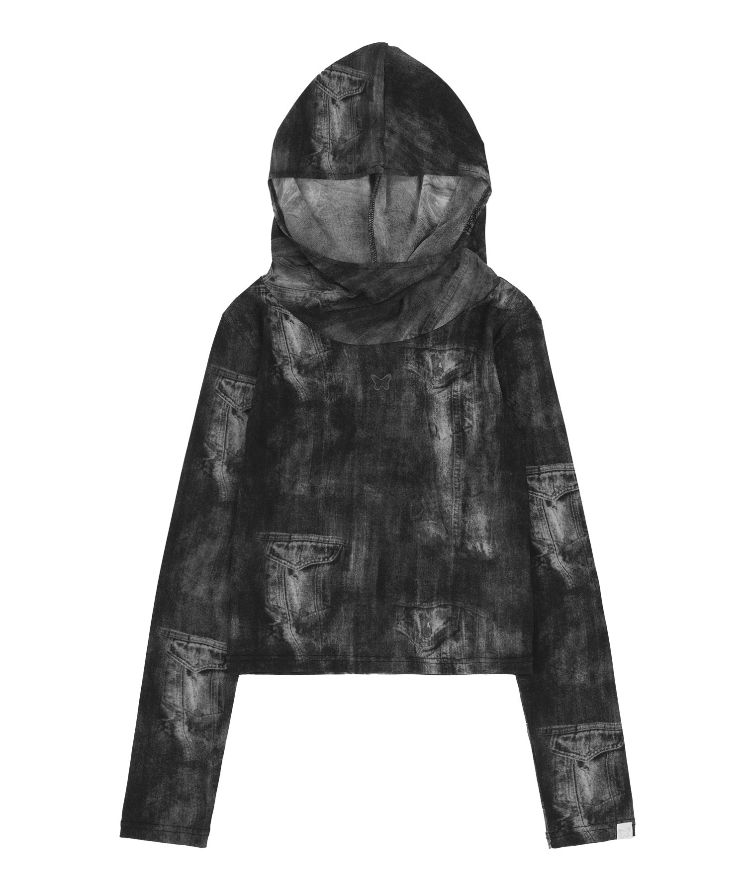 【NASTY FANCY CLUB】DENIMWASHINGCOWLHOODIE MUSINSA | FANCY CLUB [NF] Denim see-through washing cowl