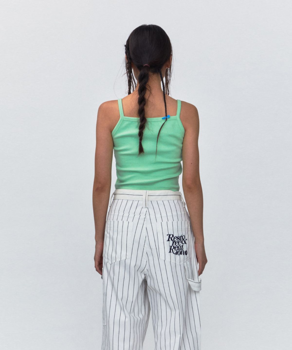 레스트앤레크레이션(REST&RECREATION) RR ARROW POINT SLEEVELESS TOP_YELLOW GREEN