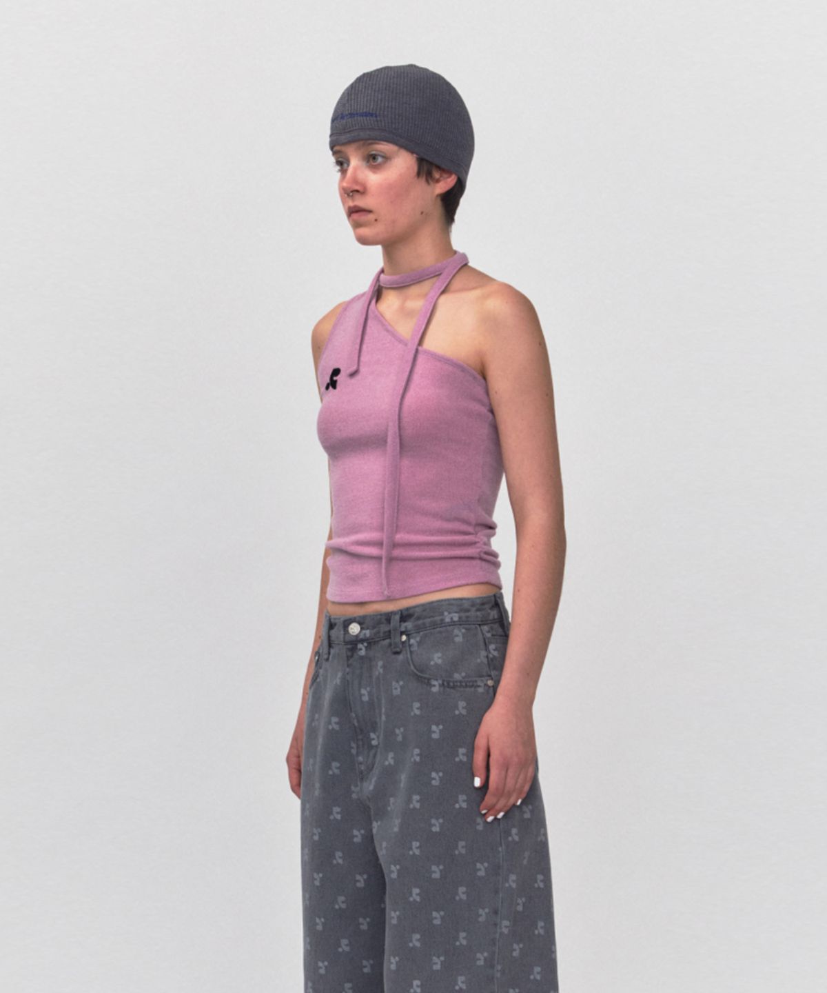 레스트앤레크레이션(REST&RECREATION) RR ONE SHOULDER TIE TOP_PINK