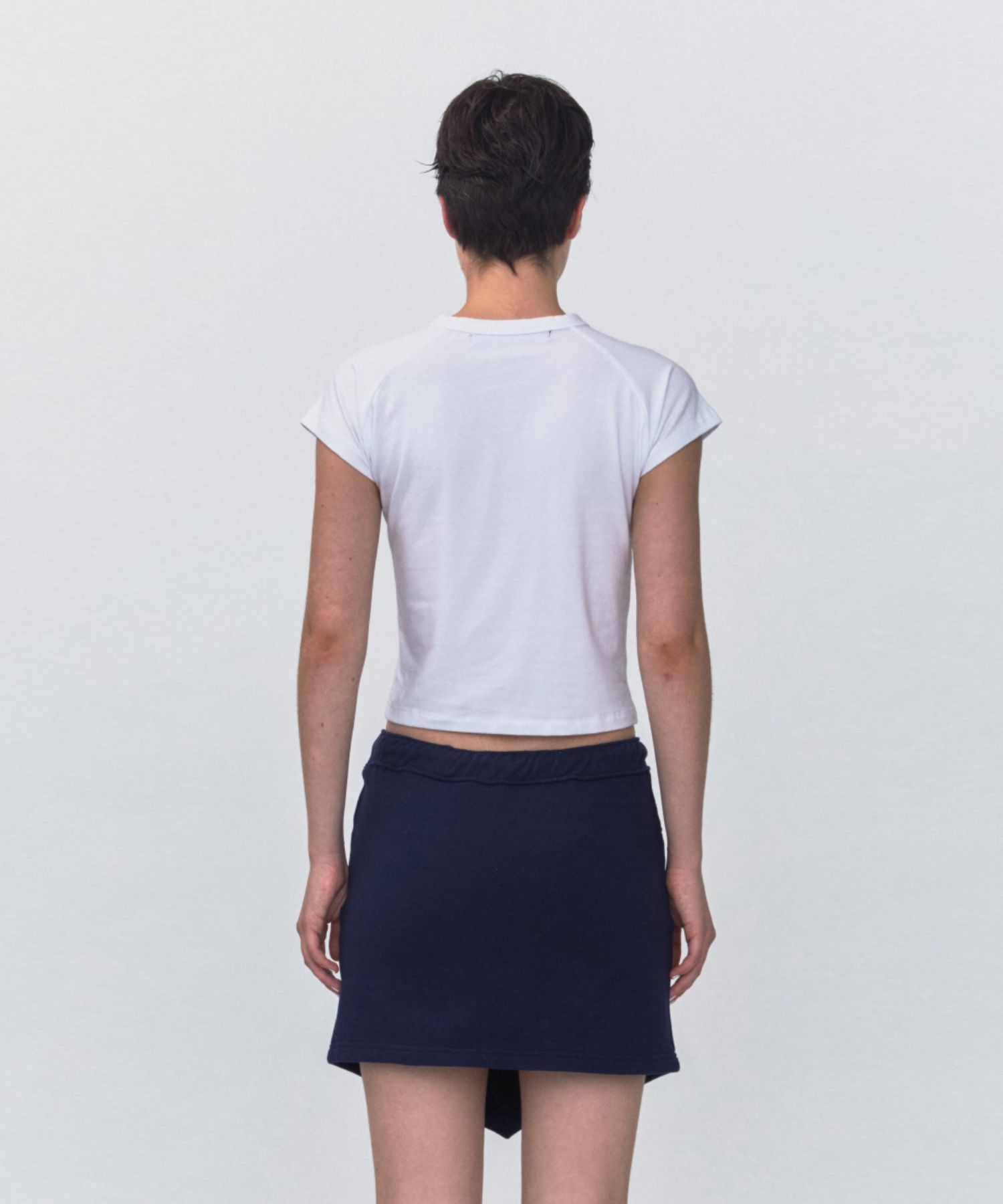 MUSINSA公式 | REST&RECREATION RR CRYSTAL LOGO CROP TOP_WHITE