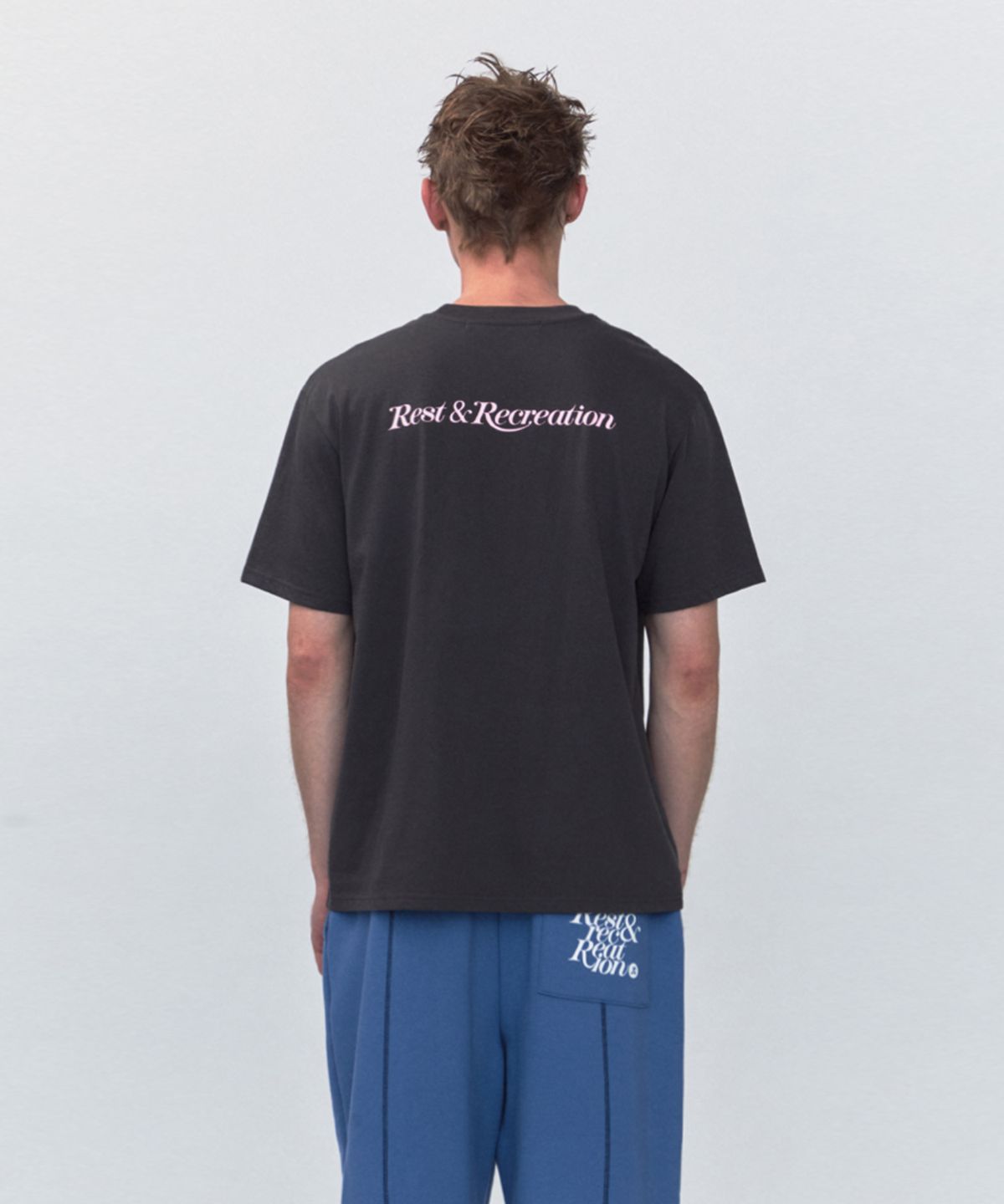 레스트앤레크레이션(REST&RECREATION) RR LOGO OVERSIZE T-SHIRT_CHARCOAL