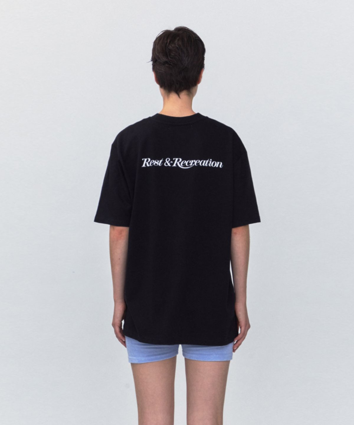 레스트앤레크레이션(REST&RECREATION) RR LOGO OVERSIZE T-SHIRT_BLACK