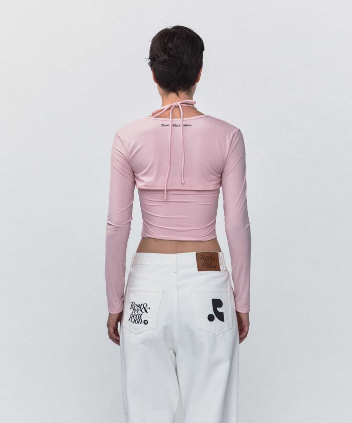 레스트앤레크레이션(REST&RECREATION) RR BOLERO + HALTER TOP_INDI PINK
