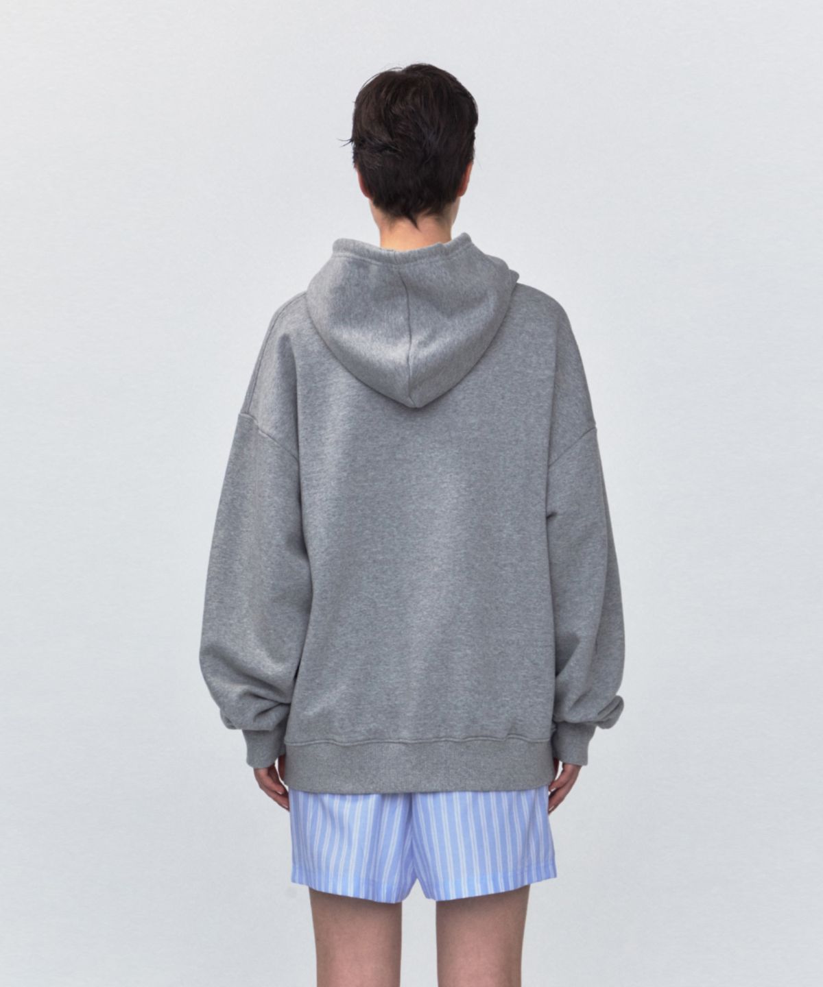 레스트앤레크레이션(REST&RECREATION) RR 22 LOGO OVERSIZED HOODIE_GREY