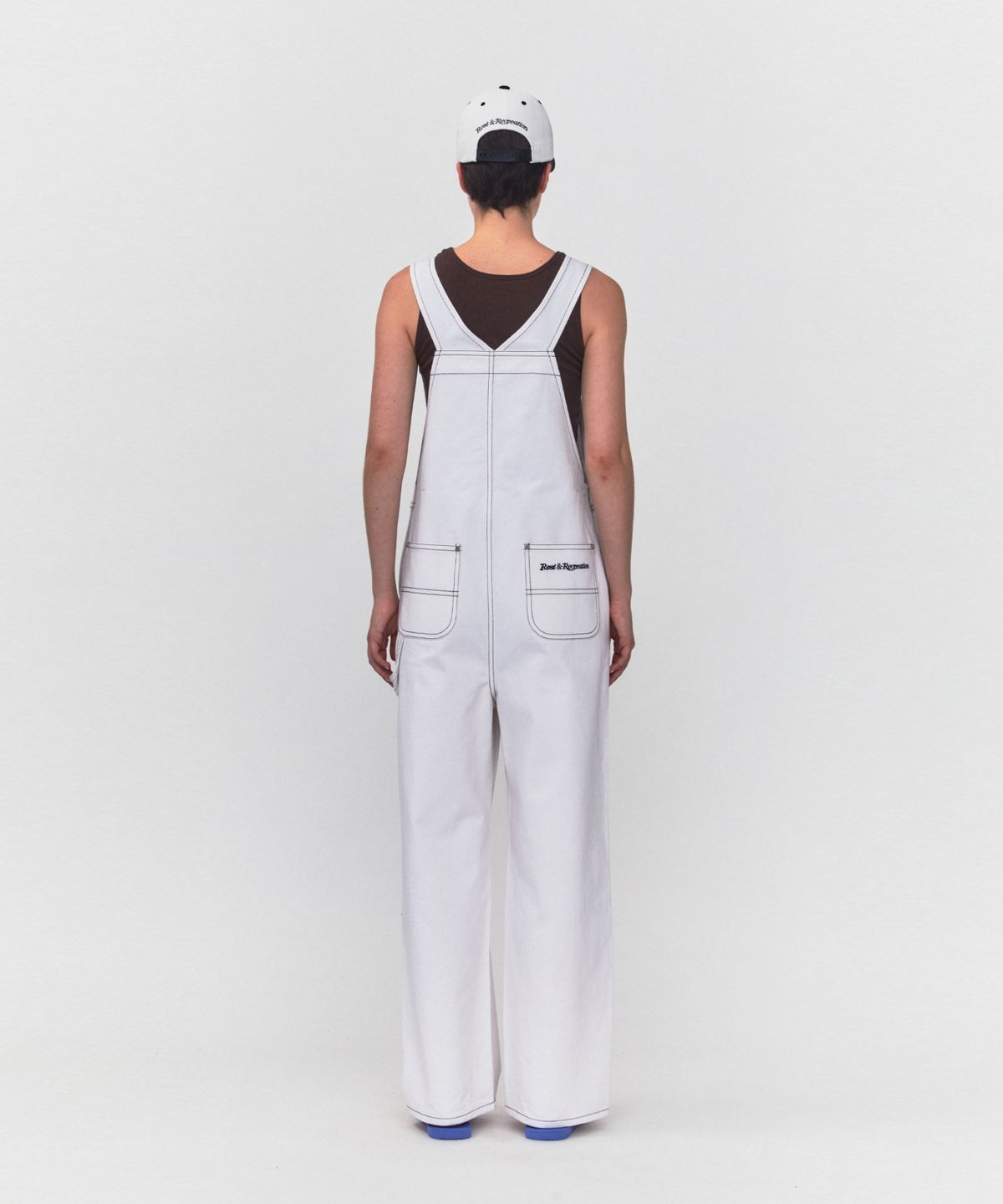 레스트앤레크레이션(REST&RECREATION) RR COTTON OVERALLS_WHITE