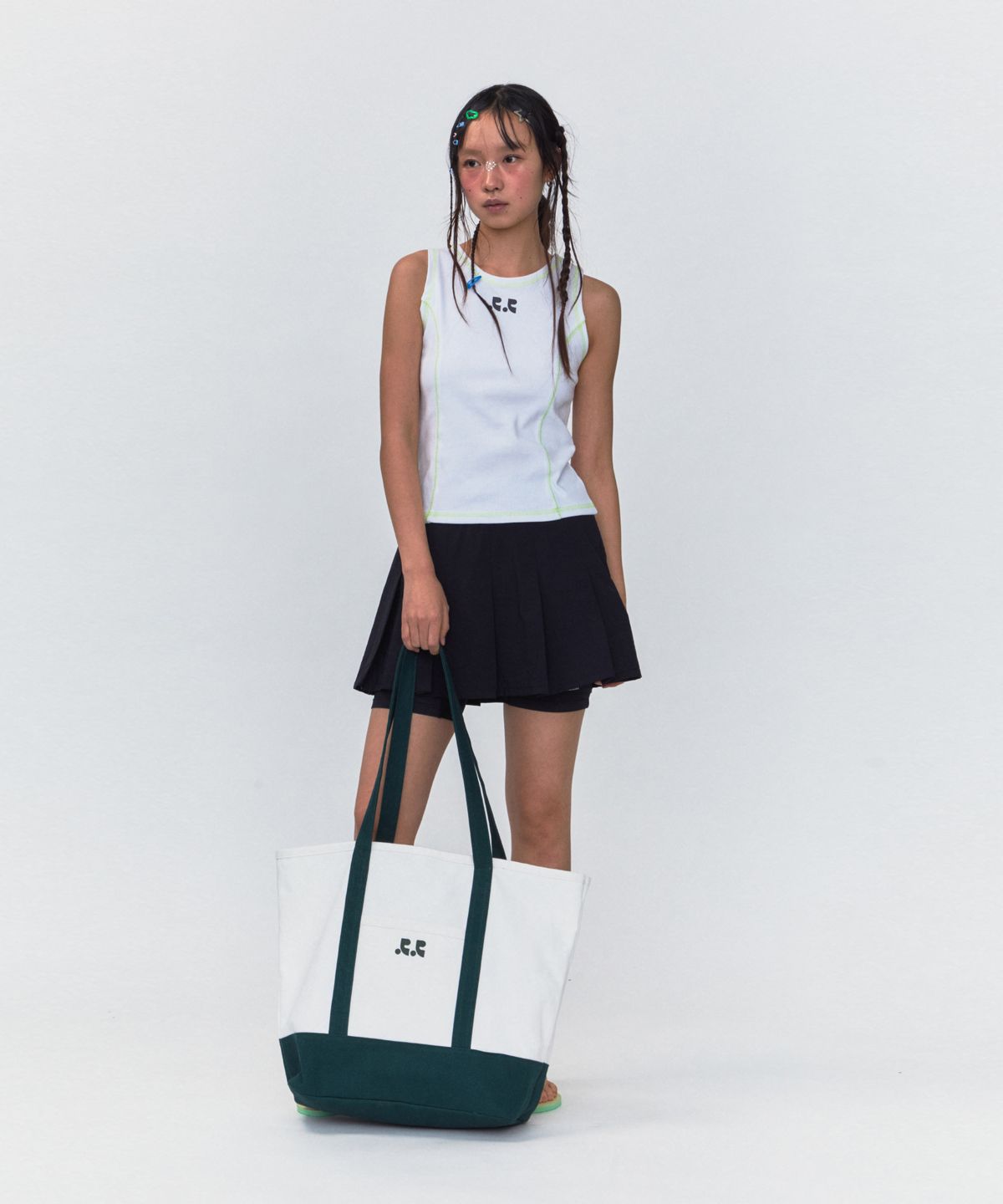 레스트앤레크레이션(REST&RECREATION) RR CANVAS SHOULDER BAG_WHITE