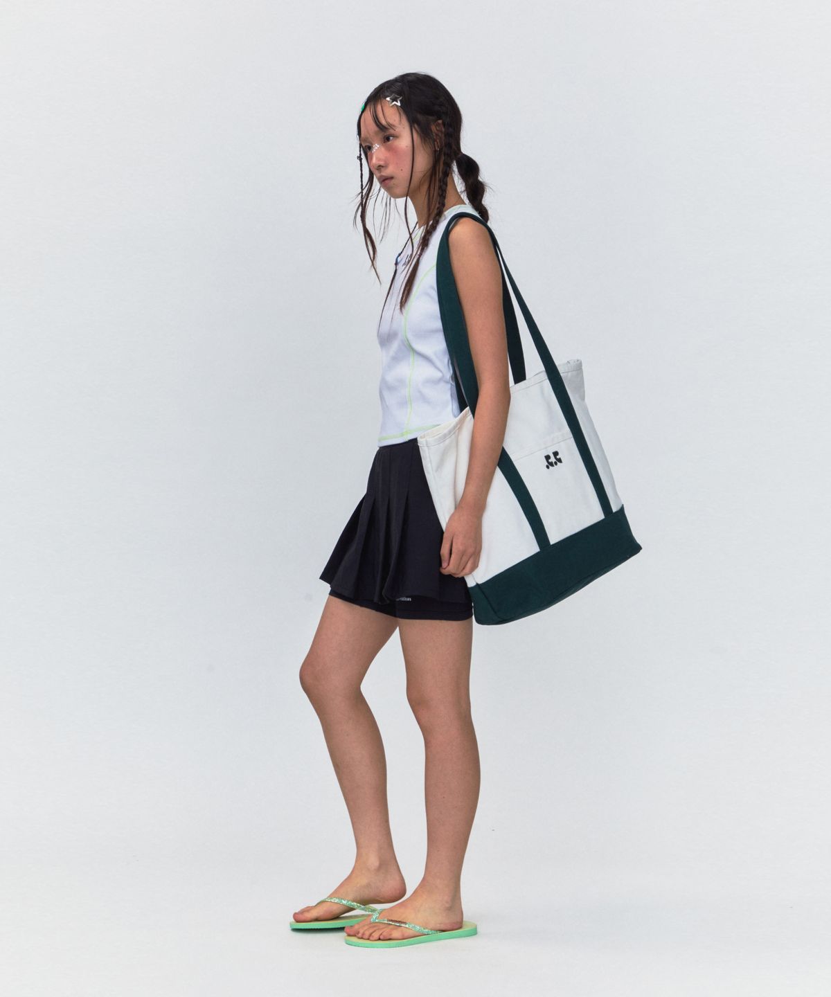 레스트앤레크레이션(REST&RECREATION) RR CANVAS SHOULDER BAG_WHITE