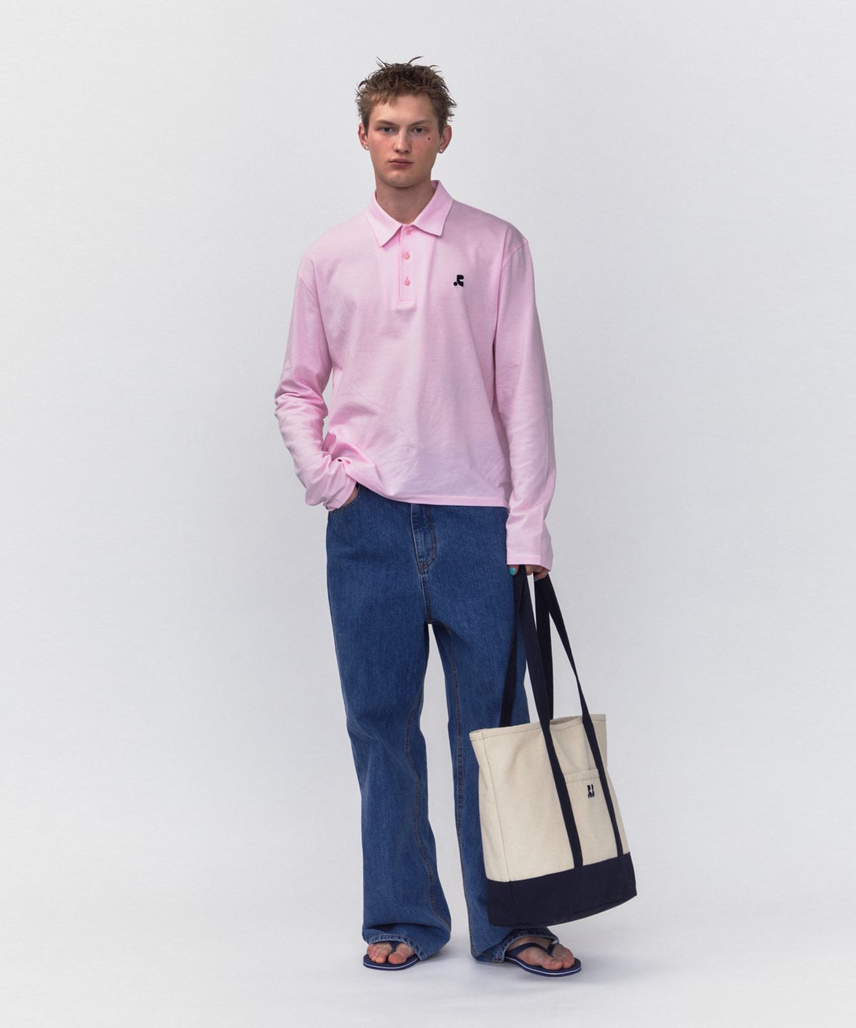 레스트앤레크레이션(REST&RECREATION) RR CANVAS SHOULDER BAG_BEIGE