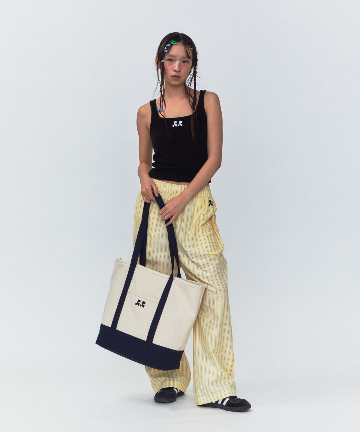 레스트앤레크레이션(REST&RECREATION) RR CANVAS SHOULDER BAG_BEIGE