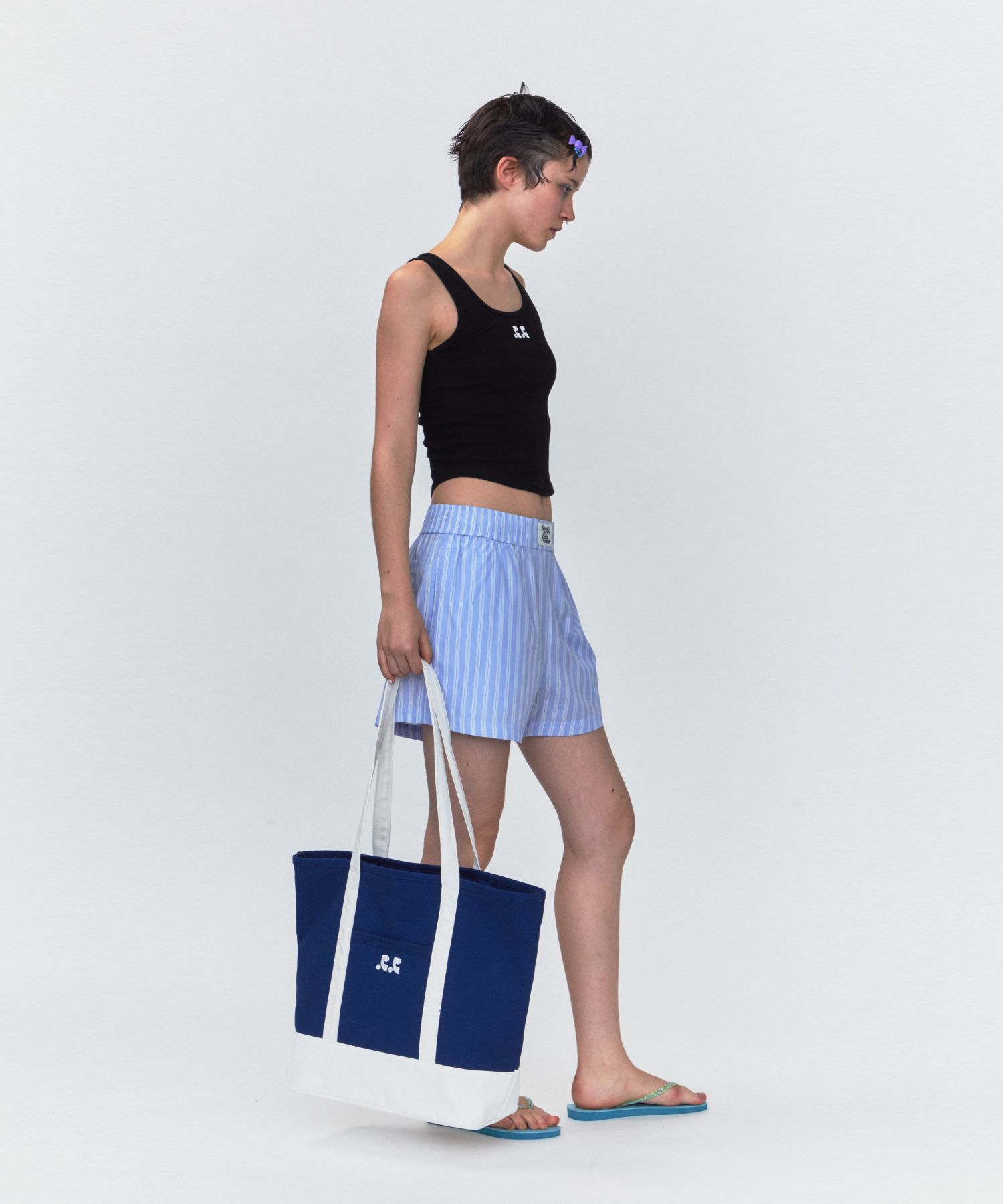 ■Rest & Recreation■ PADDING SHOULDER BAG NAVY RR243AC011N MUSINSA | REST&RECREATION RR CANVAS SHOULDER BAG_NAVY