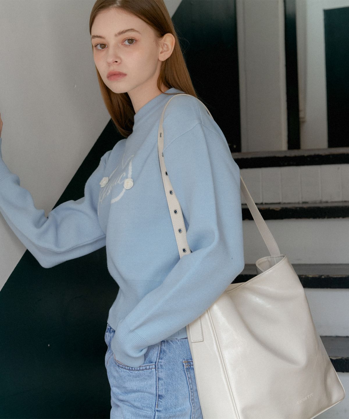 아노에틱(ANOETIC) ANC TIMELESS HOBO BAG_IVORY