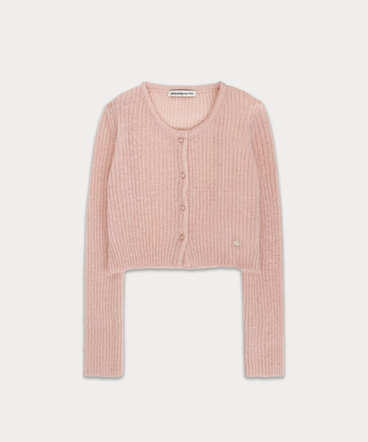 썸웨어버터(SOMEWHEREBUTTER) Etty pendant cardigan - pink