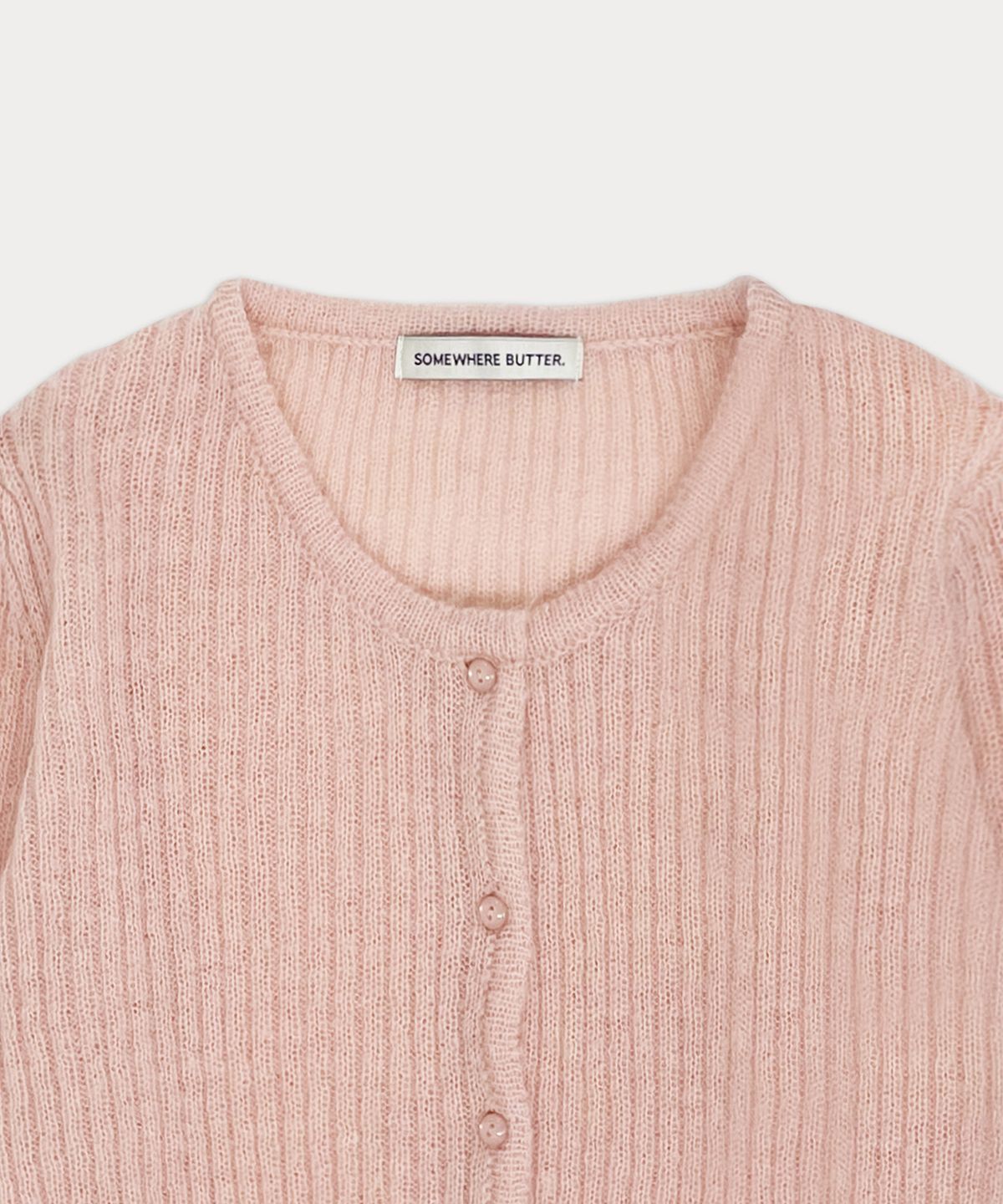 썸웨어버터(SOMEWHEREBUTTER) Etty pendant cardigan - pink
