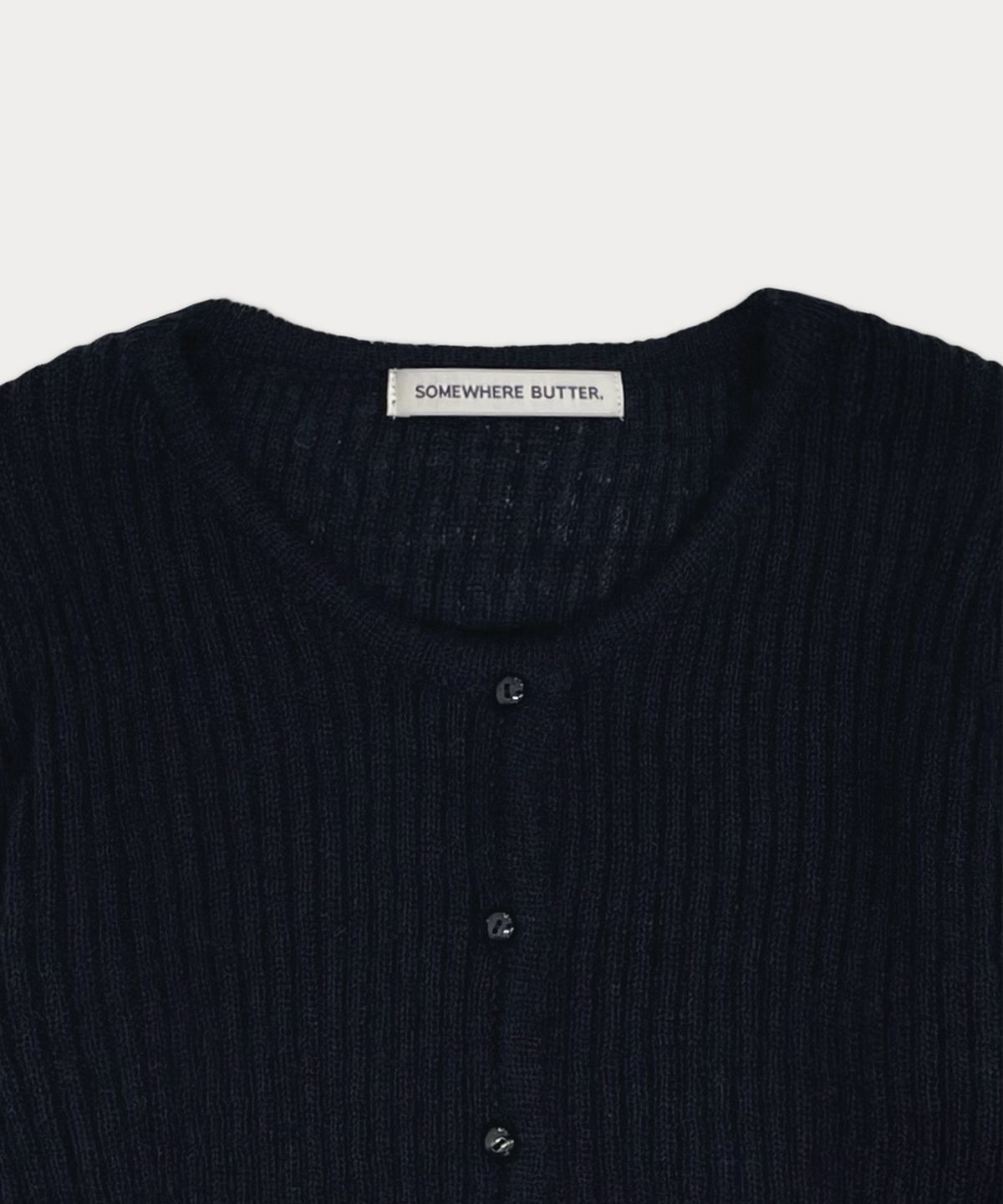 썸웨어버터(SOMEWHEREBUTTER) Etty pendant cardigan - navy
