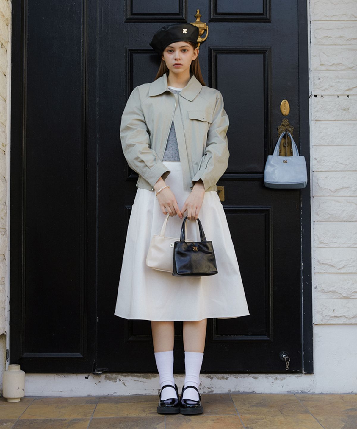 아노에틱(ANOETIC) ANC LOGO TINY TOTE BAG_SKY BLUE
