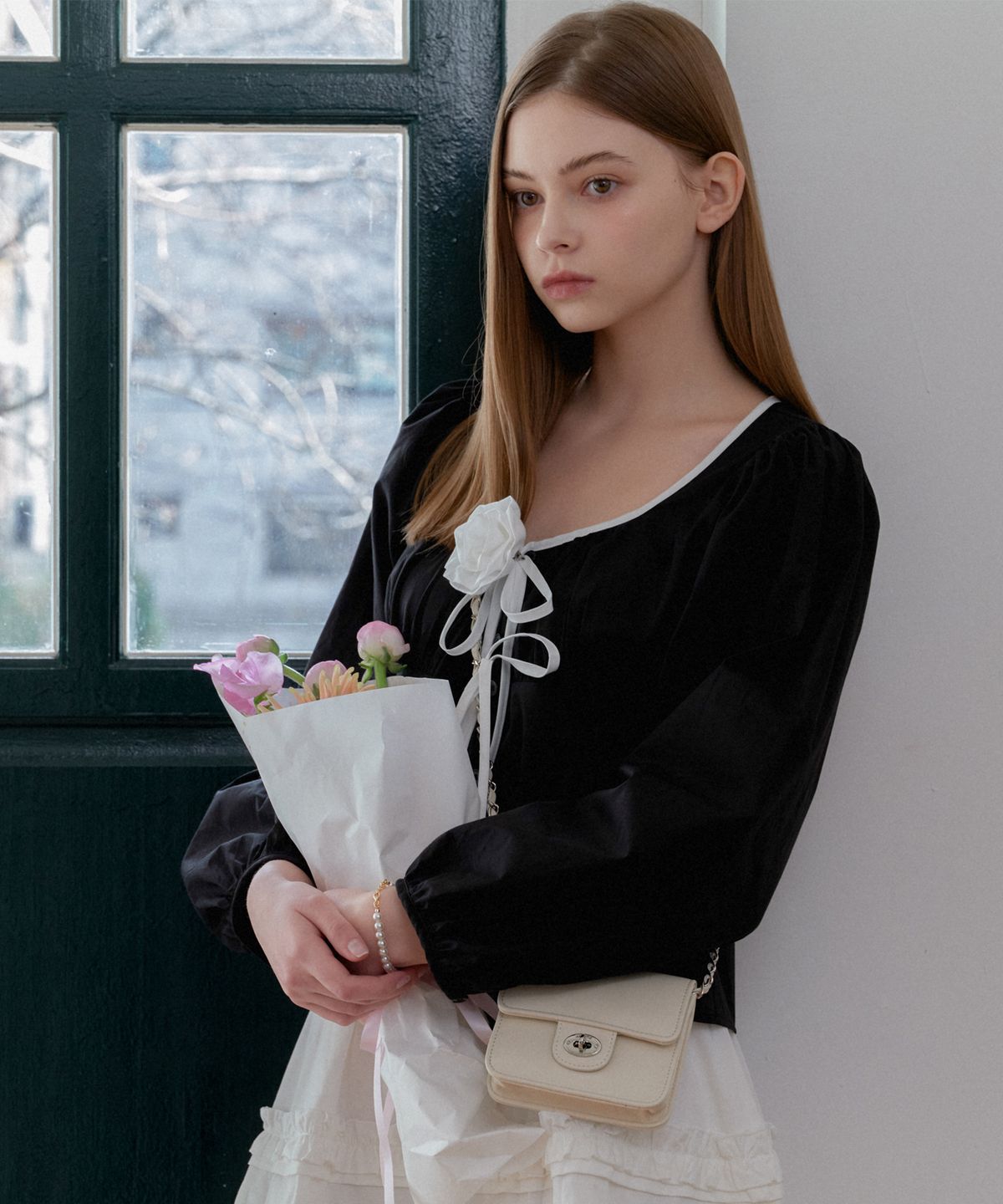 아노에틱(ANOETIC) ANC CRINKLE CLASSIC MINI BAG_IVORY