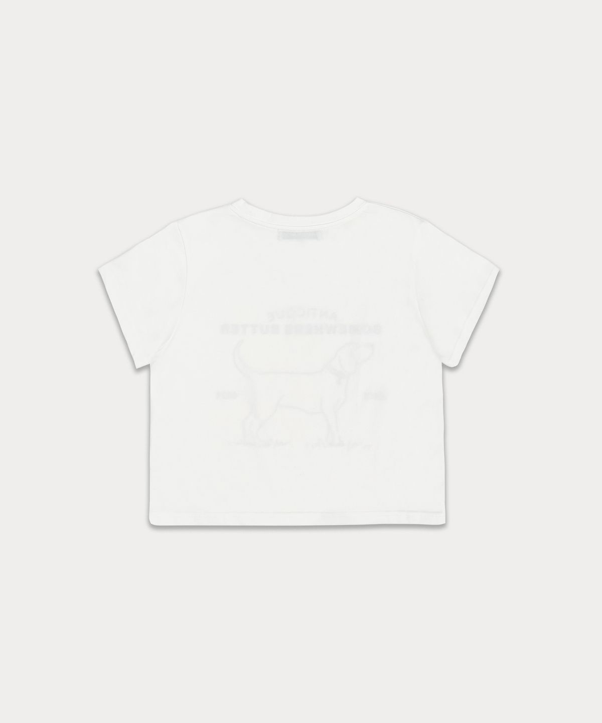 썸웨어버터(SOMEWHEREBUTTER) Love dog vintage top - ivory