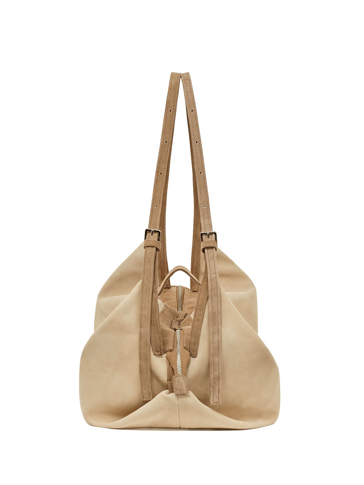 글로니(GLOWNY) TAO REAL SUEDE HOBO BAG (SAND)