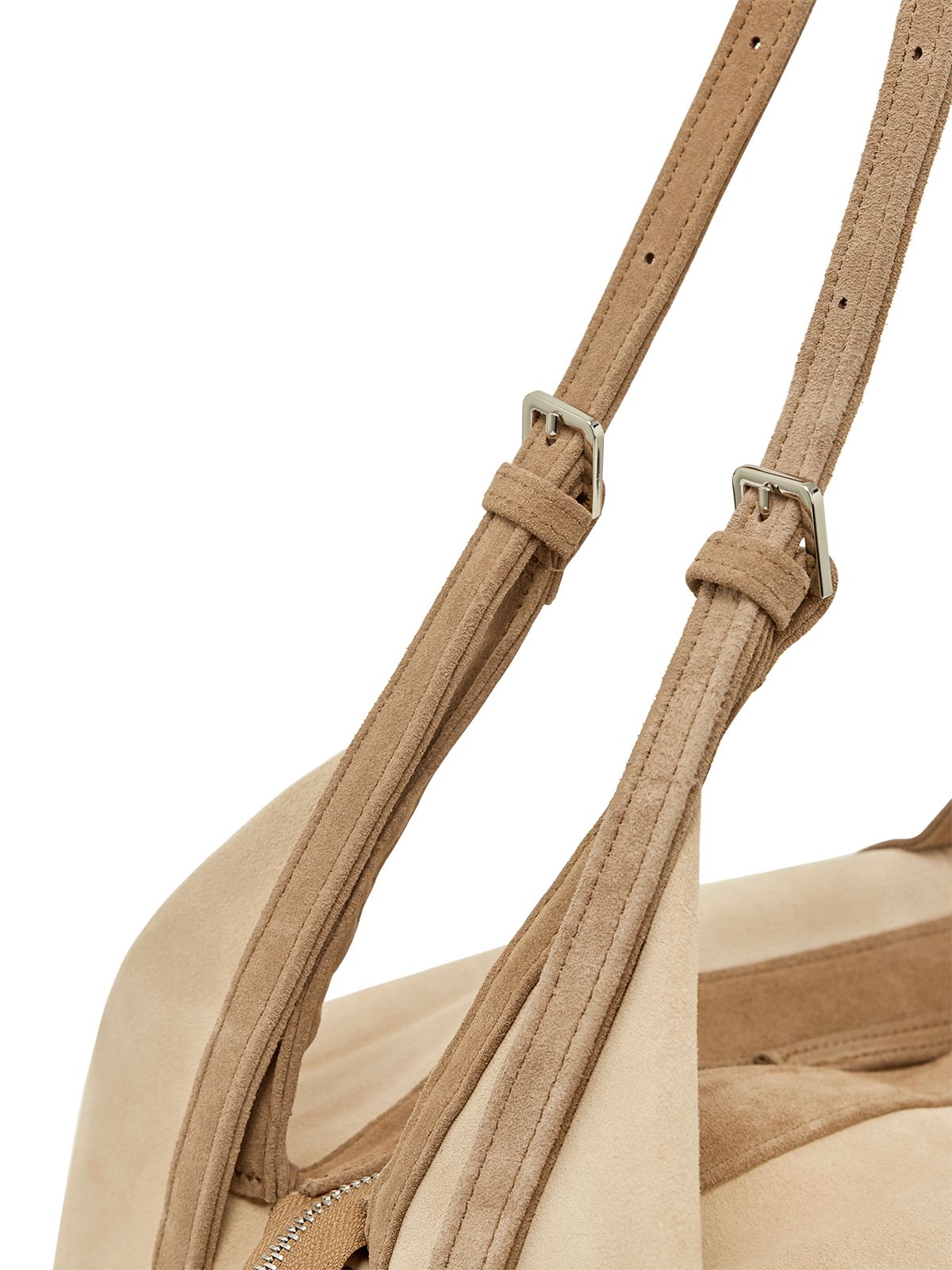 글로니(GLOWNY) TAO REAL SUEDE HOBO BAG (SAND)