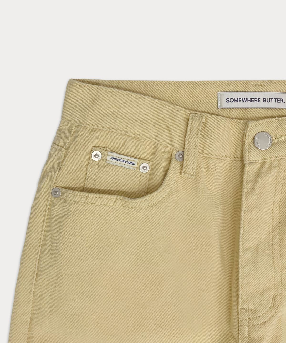 썸웨어버터(SOMEWHEREBUTTER) Heart b logo color pants - butter