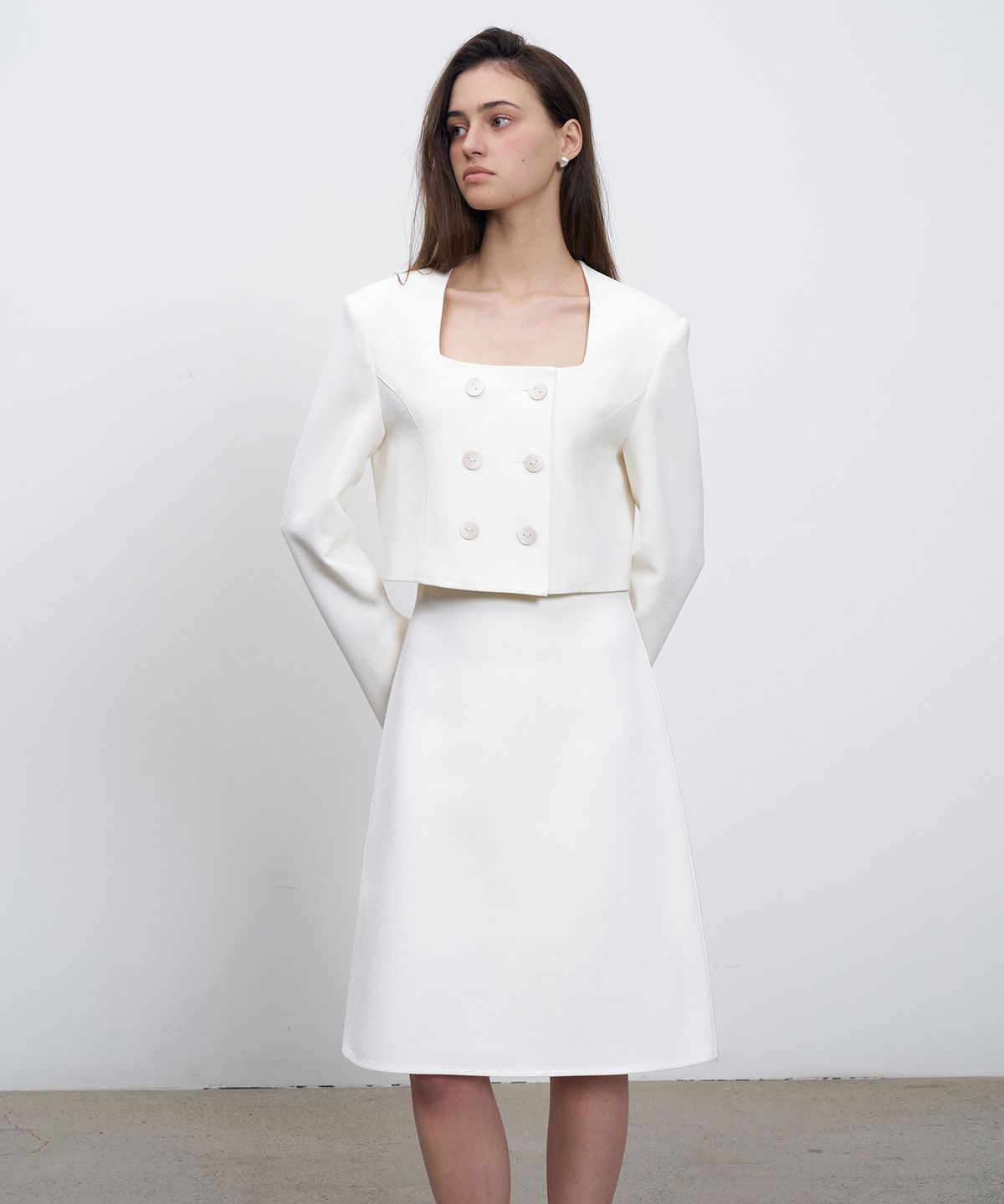 르네제이(RENEJ) A Line Classic Midi Skirt