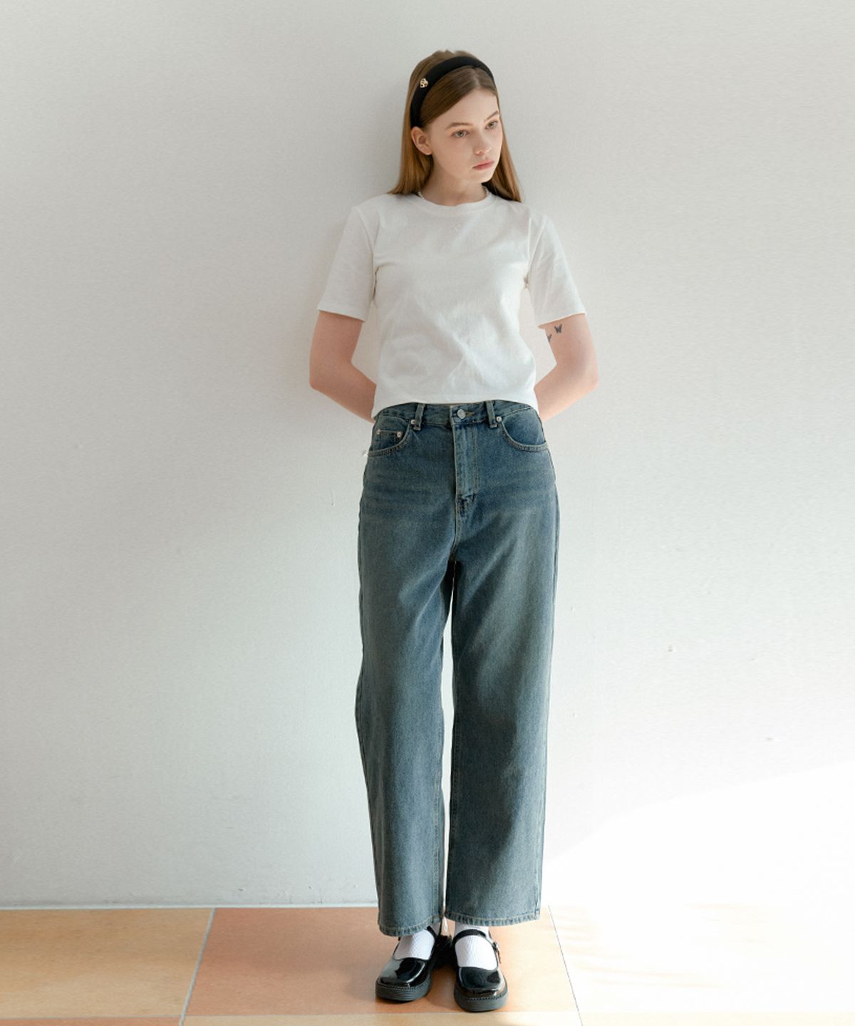 아노에틱(ANOETIC) POST LOGO CROP TEE_2COLOR