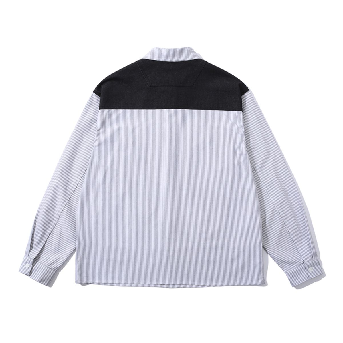아이언더스탠드(EYEUNDERSTAND) Layered Denim Shirts Jacket (Black)