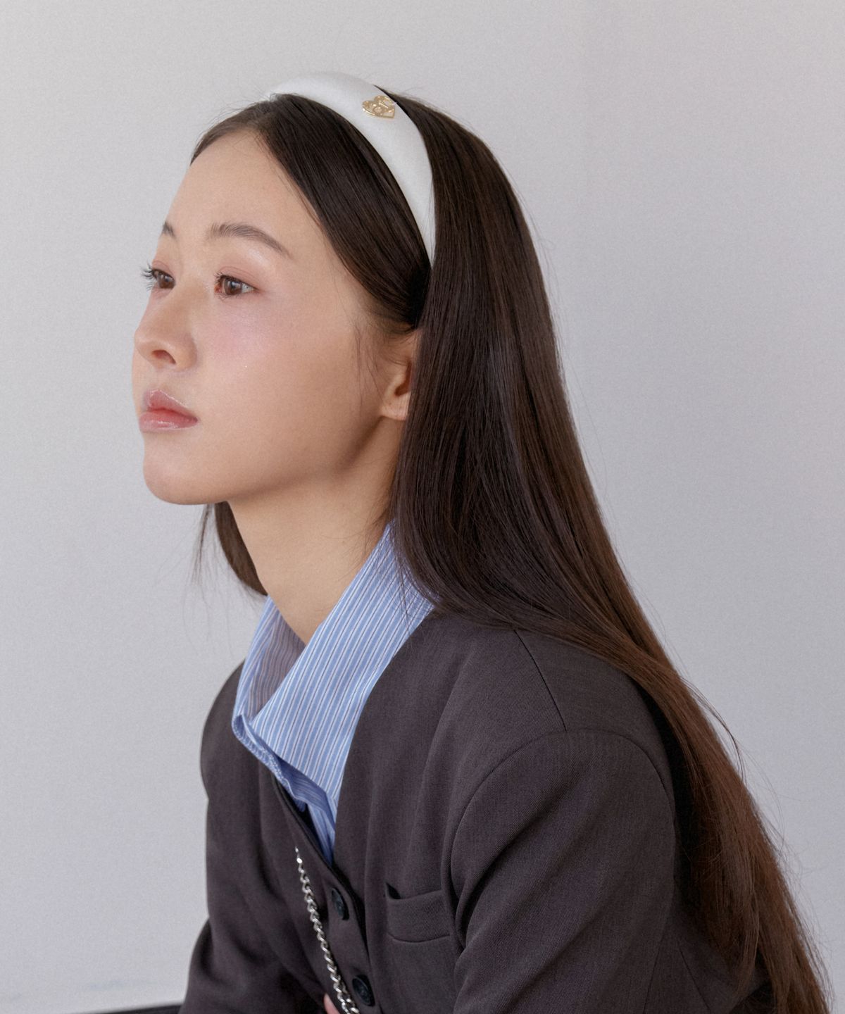 아노에틱(ANOETIC) NEW ANC SATIN HAIRBAND_IVORY