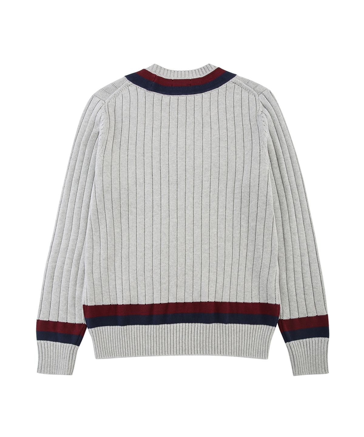 브룩스 브라더스(BROOKS BROTHERS) 코튼 테니스 V넥 스웨터 (그레이) (BBWTMF8474WES)