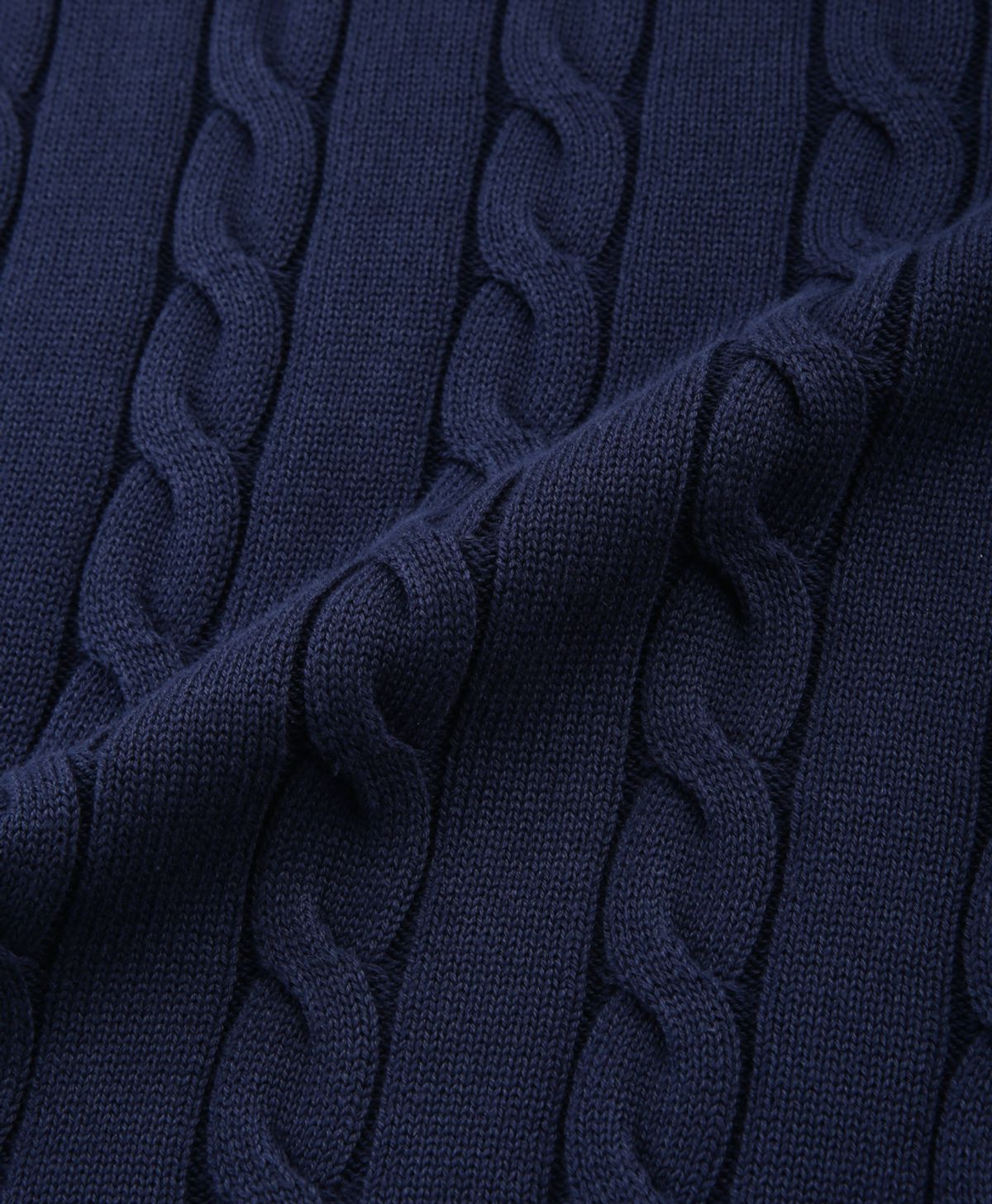 브룩스 브라더스(BROOKS BROTHERS) 코튼 케이블 크루넥 스웨터 (네이비) (BBWRMF8529QES)