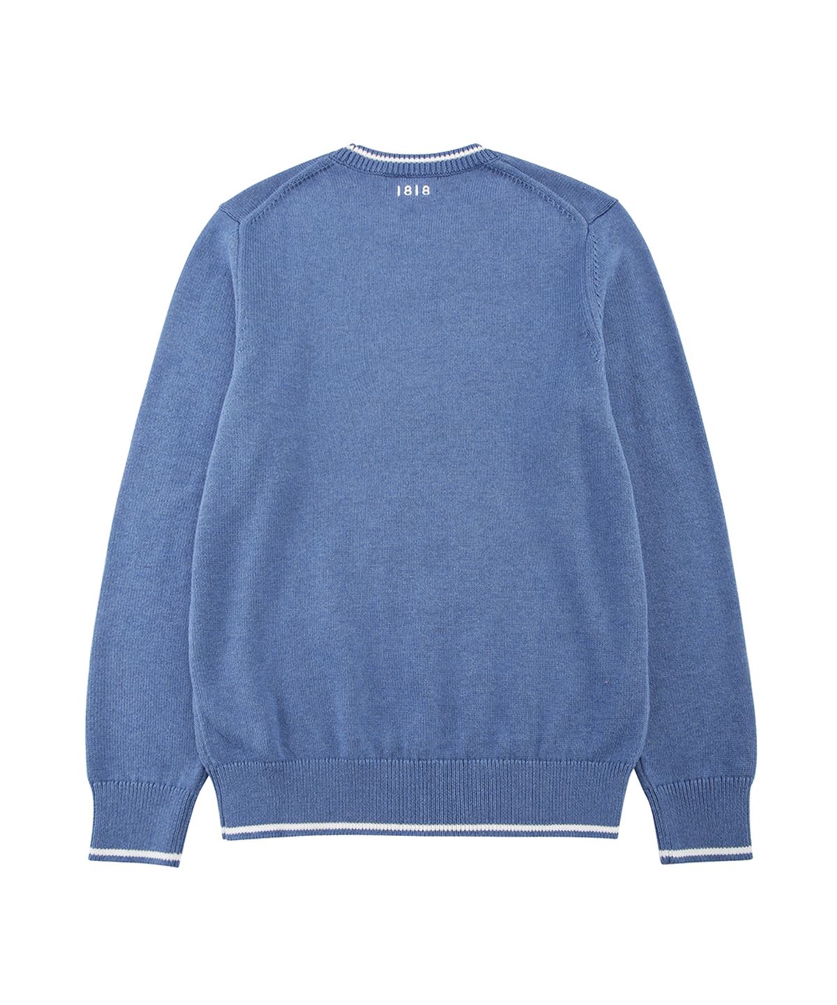 브룩스 브라더스(BROOKS BROTHERS) 코튼 아카이브 세일보트 크루넥 스웨터 (블루) (BBWRMM8197MES)