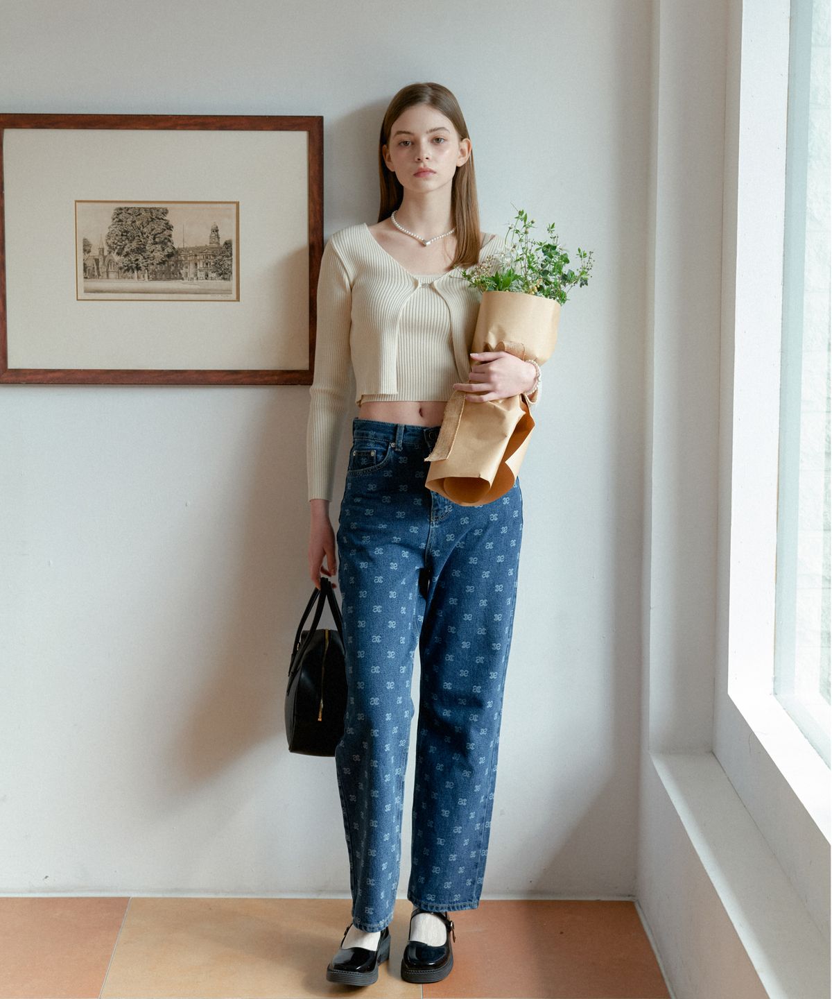 아노에틱(ANOETIC) ANC LOGO DENIM PANTS