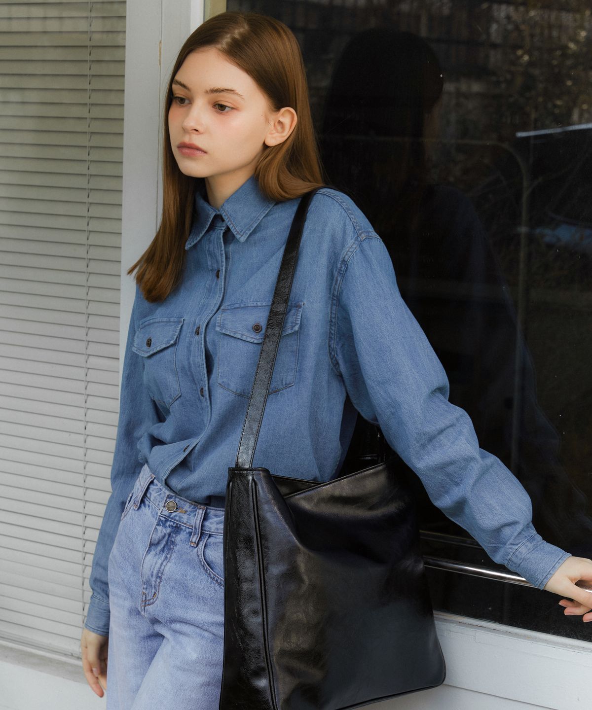 아노에틱(ANOETIC) POCKET DENIM SHIRT