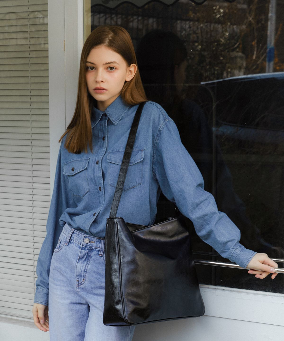 아노에틱(ANOETIC) POCKET DENIM SHIRT