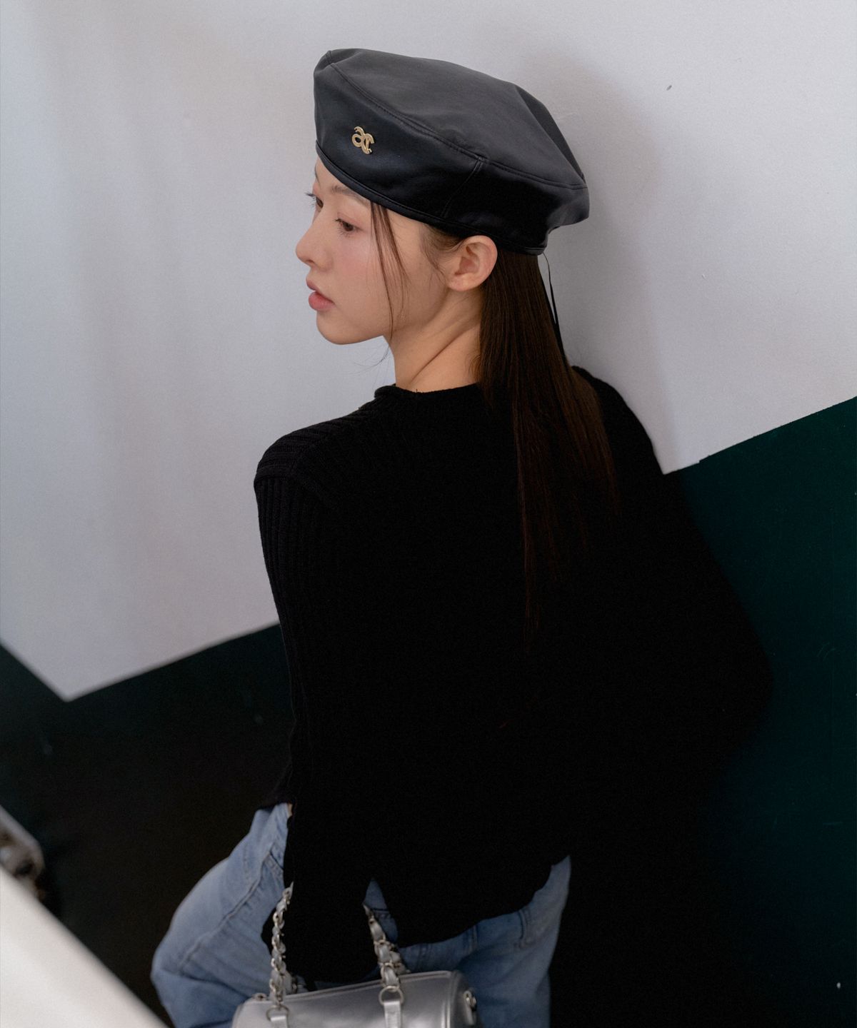 아노에틱(ANOETIC) ANC LOGO LEATHER BERET