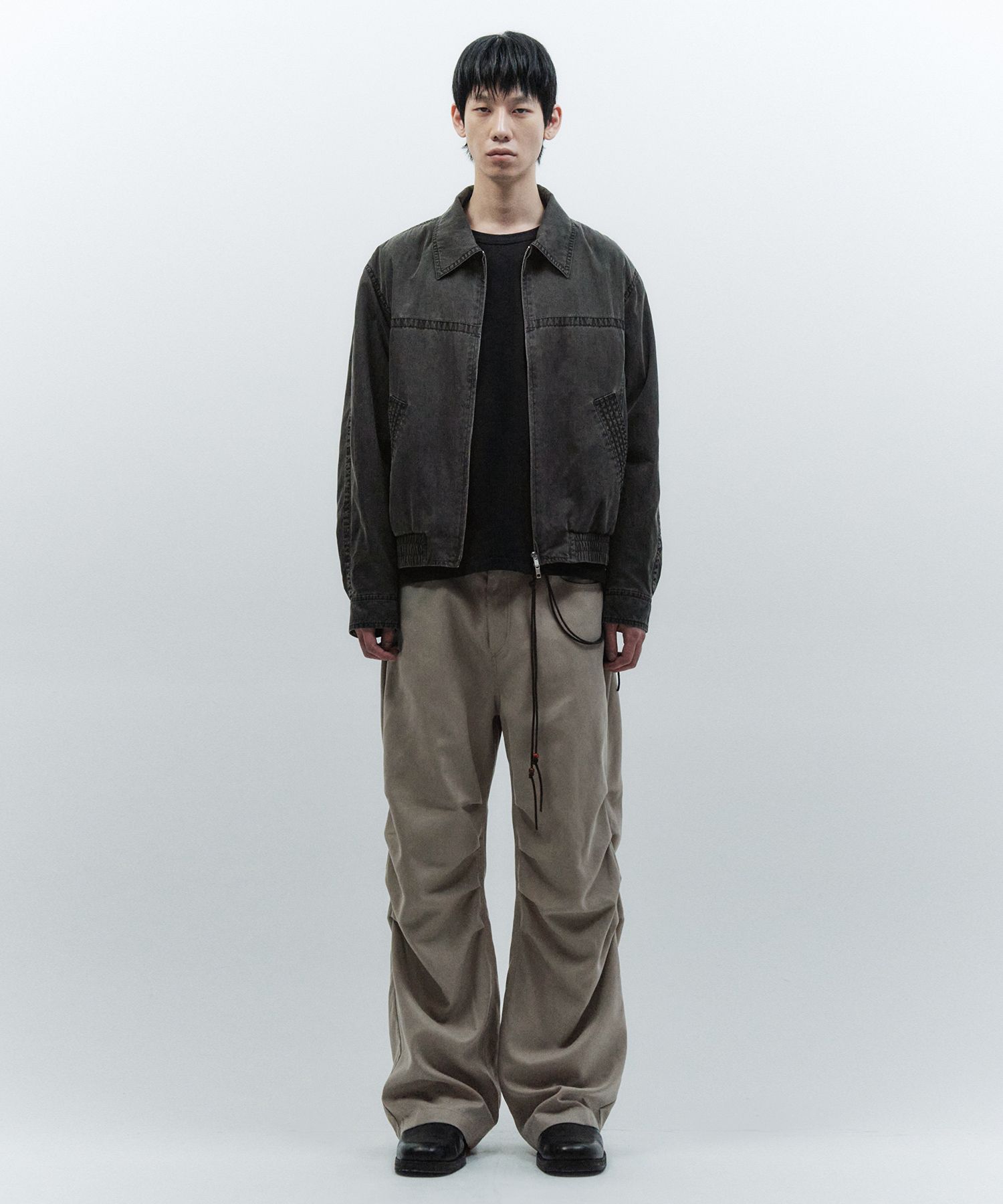 MUSINSA | INSILENCE Pigment Washed Jacket WASHED GREY