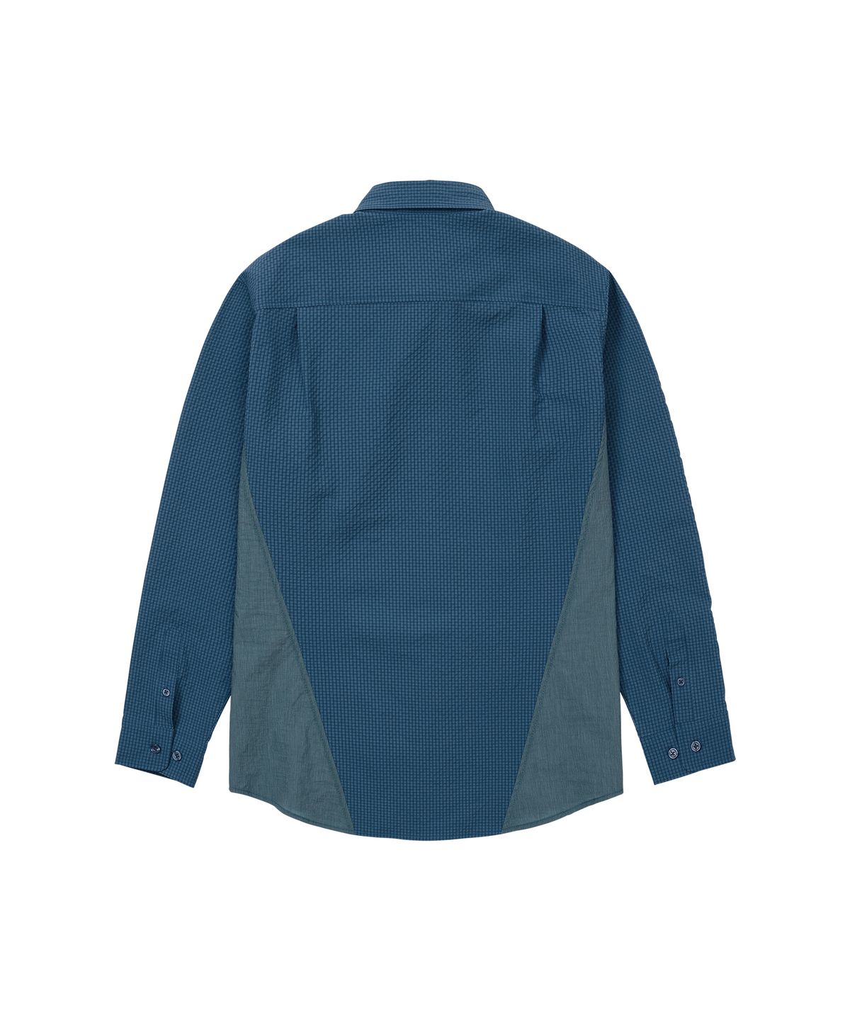 웰빙익스프레스(WELLBEING EXPRESS) Blocked Check Shirt Blue