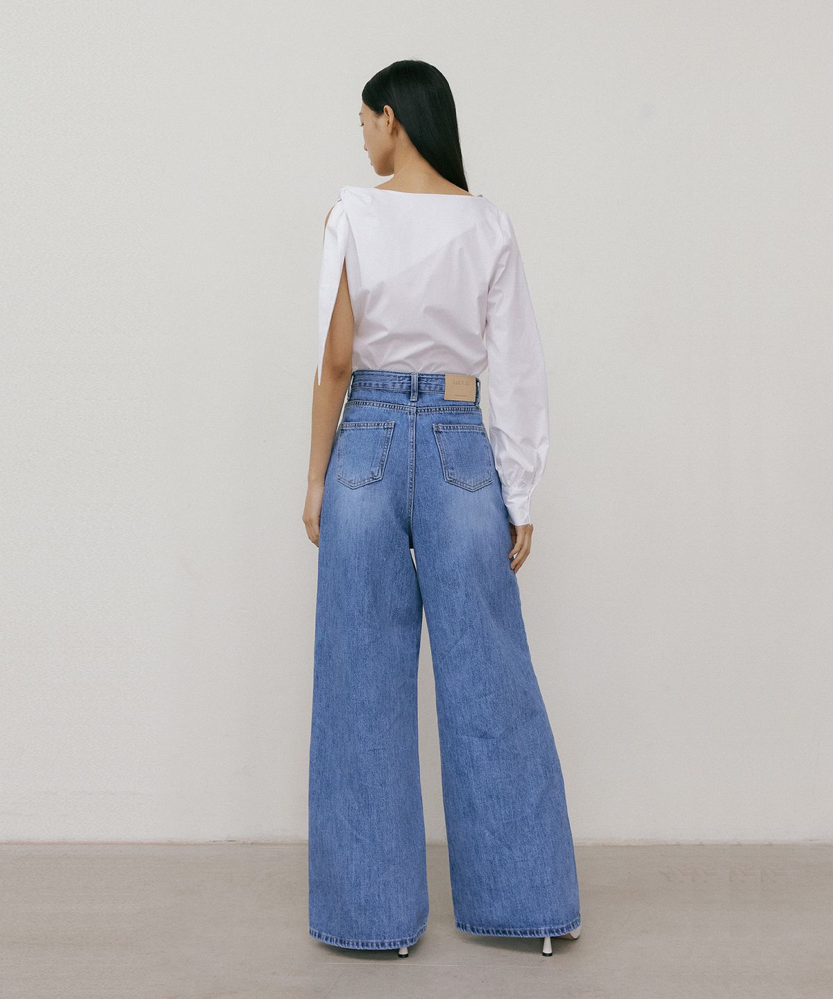 루시르주(LUCIR ZU) High Waist Wide Jeans (blue)