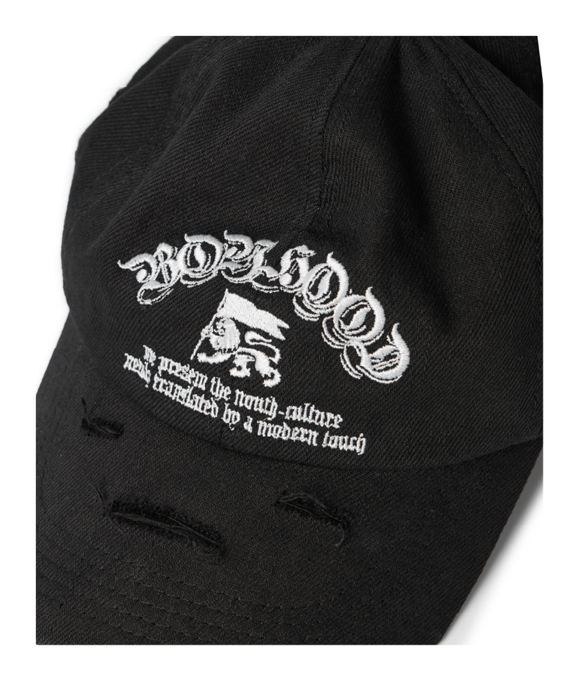 이티씨이(ETCE) BOY HOOD DESTROYED CAP (BLACK)