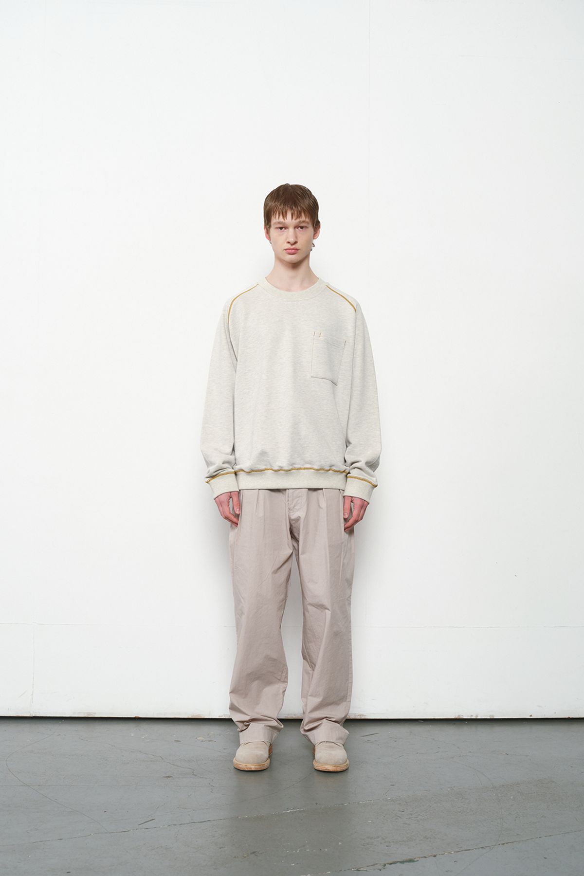 홀리선(HORLISUN) Sugarpine Raglan Sweatshirt Oatmeal Mustard