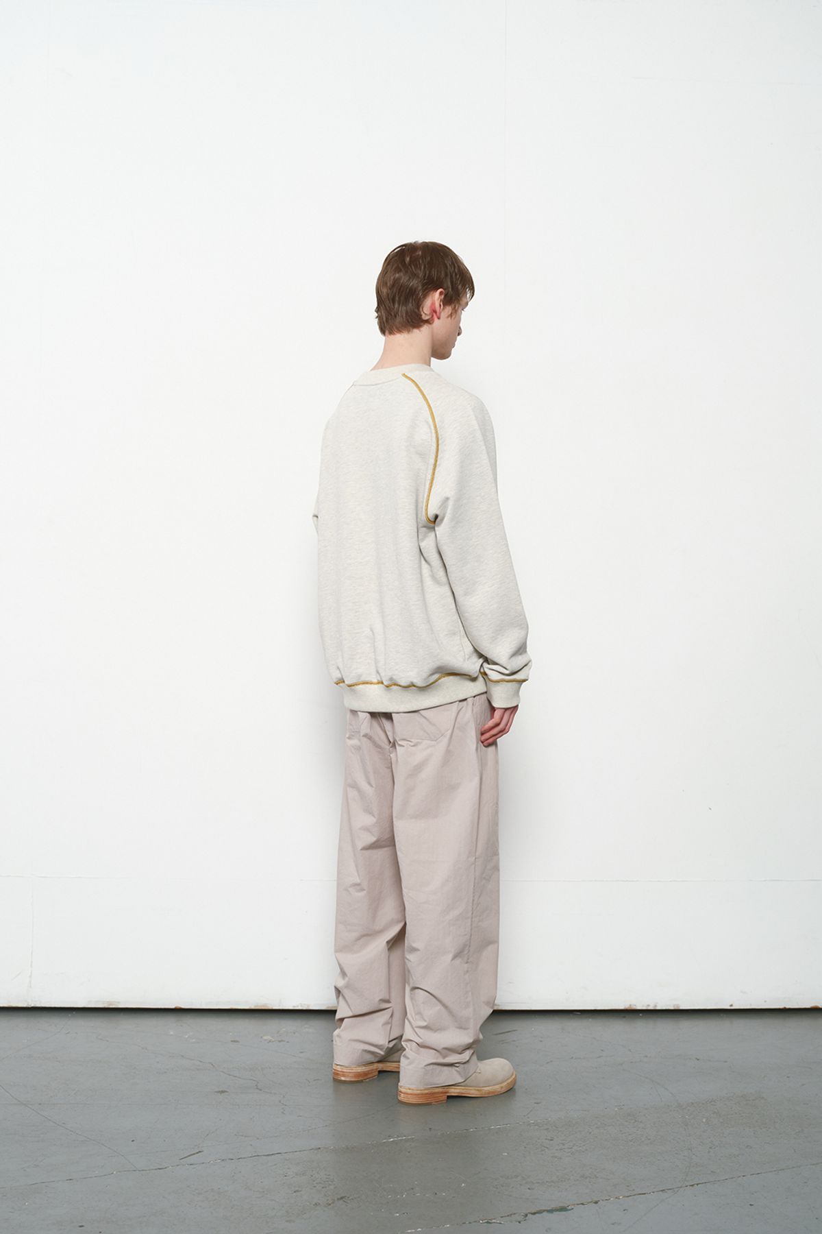 홀리선(HORLISUN) Sugarpine Raglan Sweatshirt Oatmeal Mustard