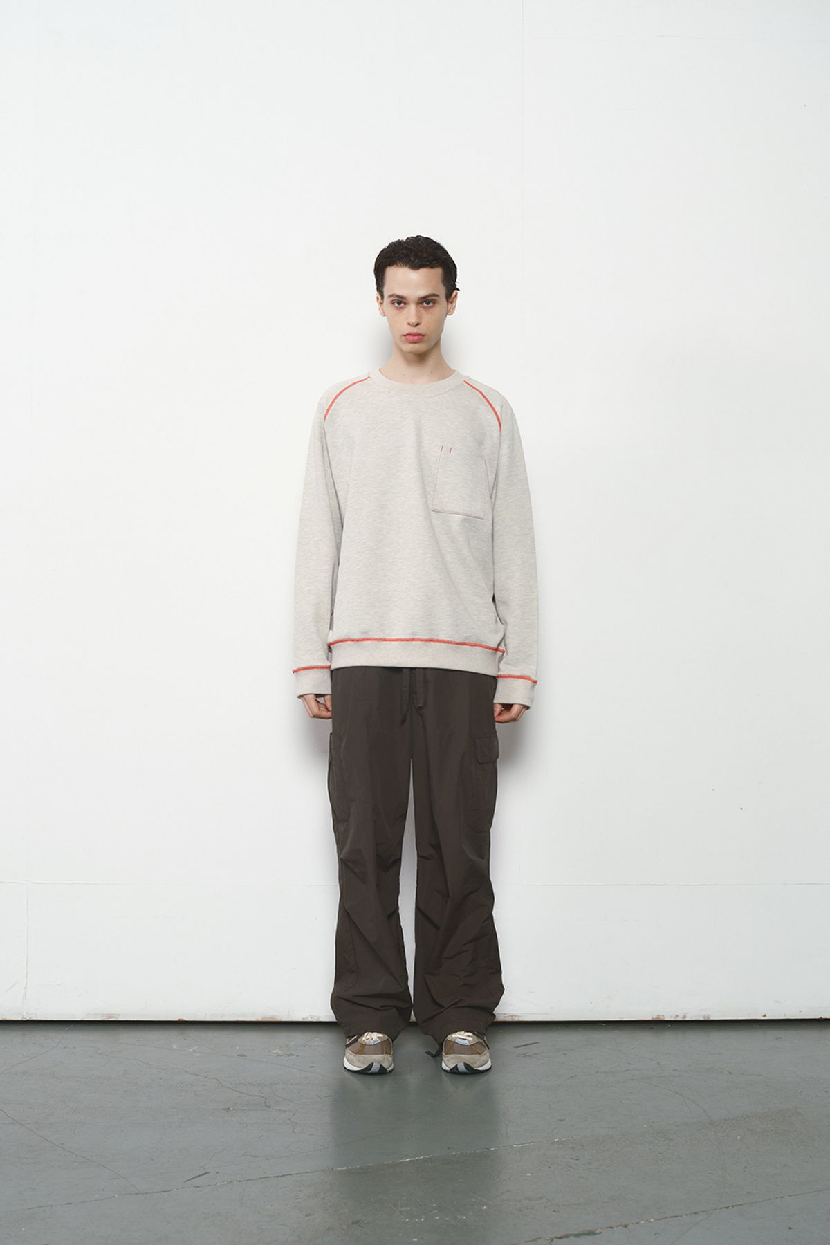 홀리선(HORLISUN) Sugarpine Raglan Sweatshirt Oatmeal Orange