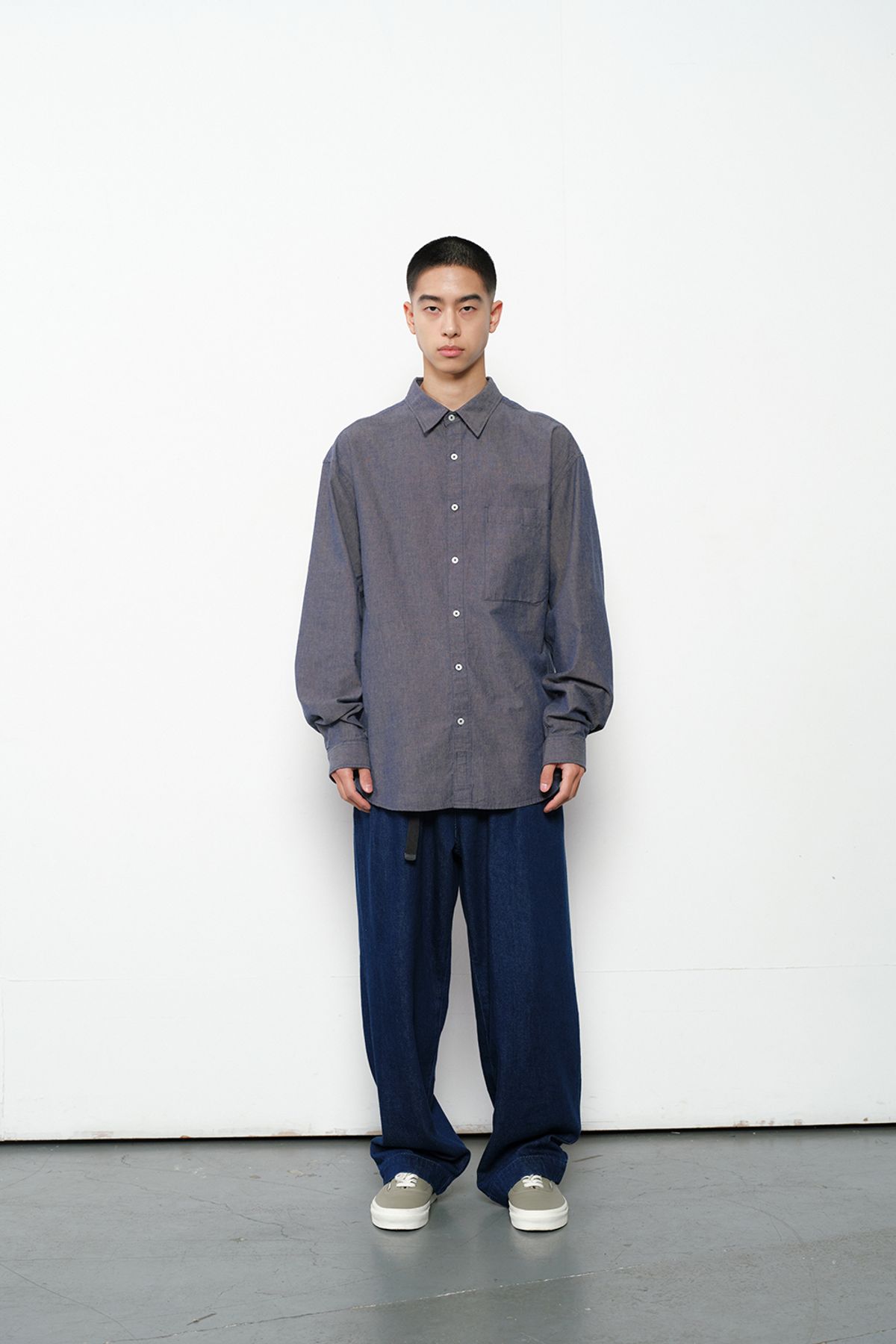 홀리선(HORLISUN) Jane Denim Shirt Blue