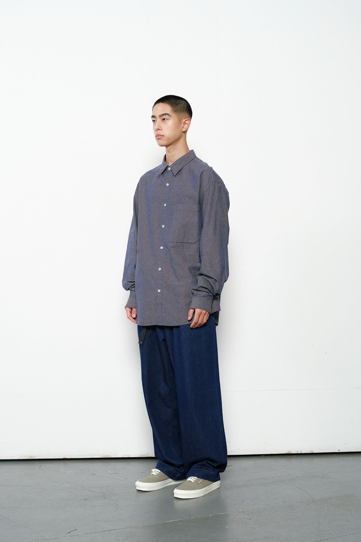 홀리선(HORLISUN) Jane Denim Shirt Blue