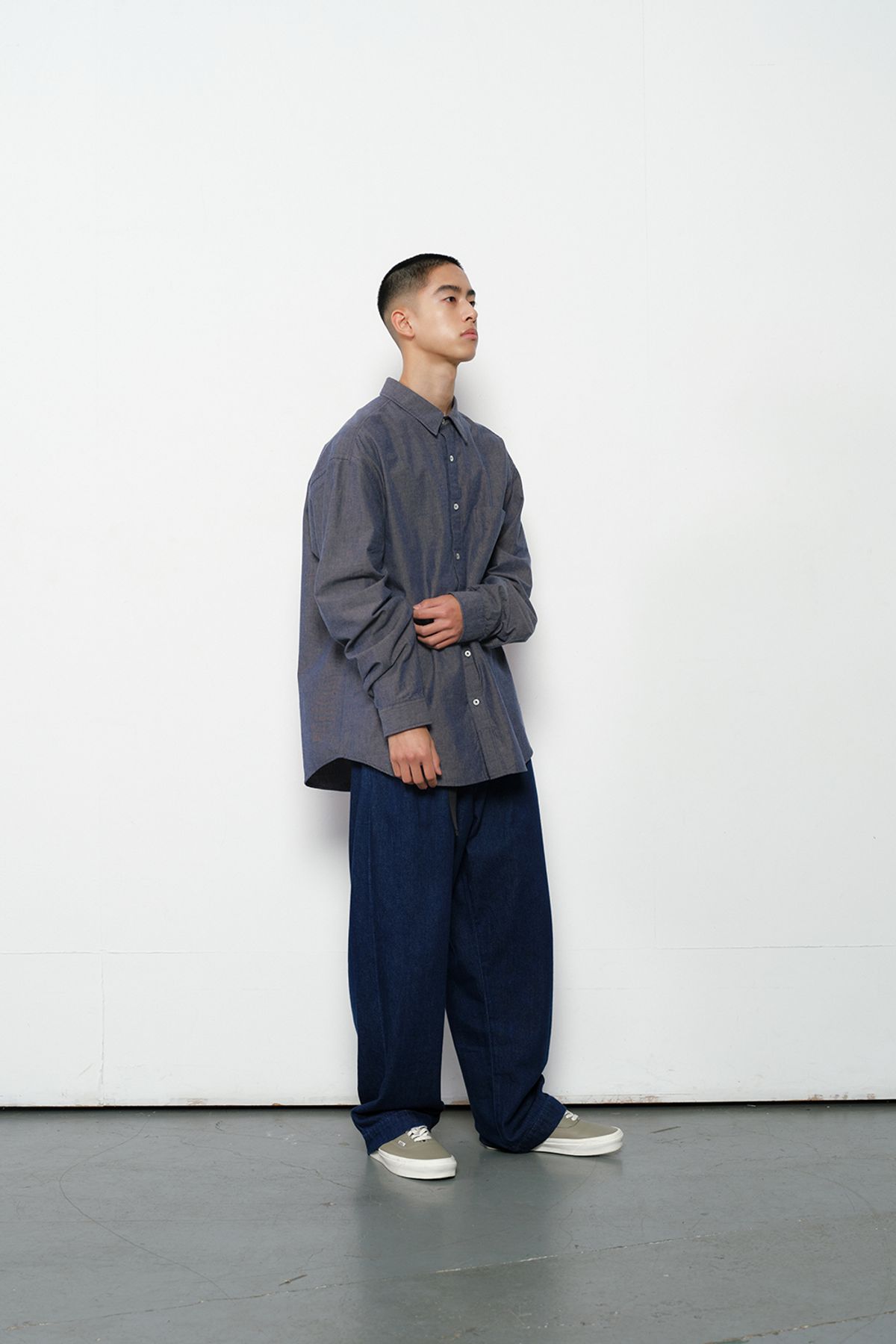 홀리선(HORLISUN) Jane Denim Shirt Blue
