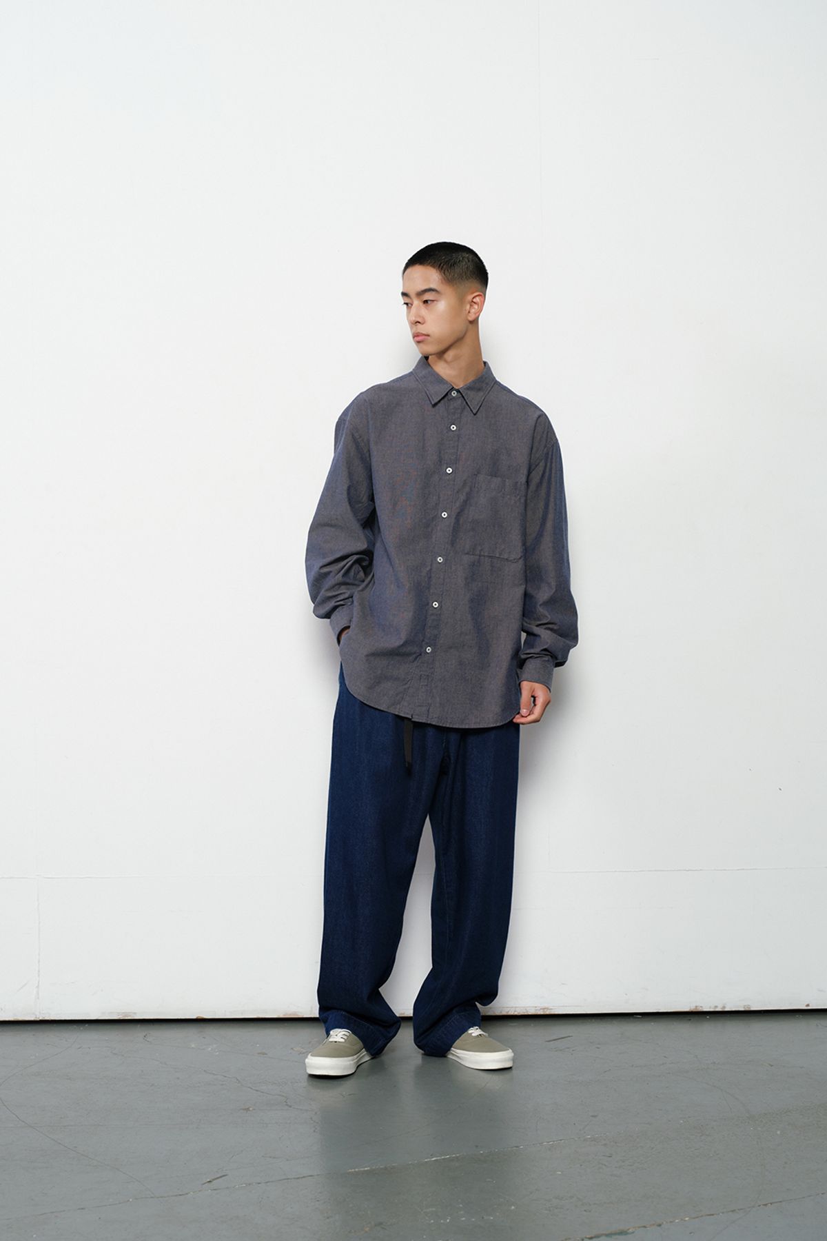 홀리선(HORLISUN) Jane Denim Shirt Blue